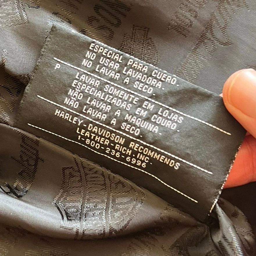 Harley Davidson 00s Harley Davidson Leather Motorcycle Jacket | Cycle Champ Size US M / EU 48-50 / 2 - 15 Thumbnail