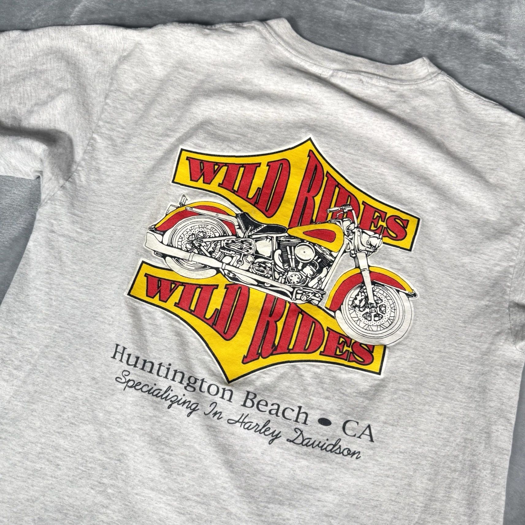 Vintage VINTAGE Wild Rides Motorcycles T Shirt Mens L Slim Fit Biker California 90s Size US L / EU 52-54 / 3 - 2 Thumbnail