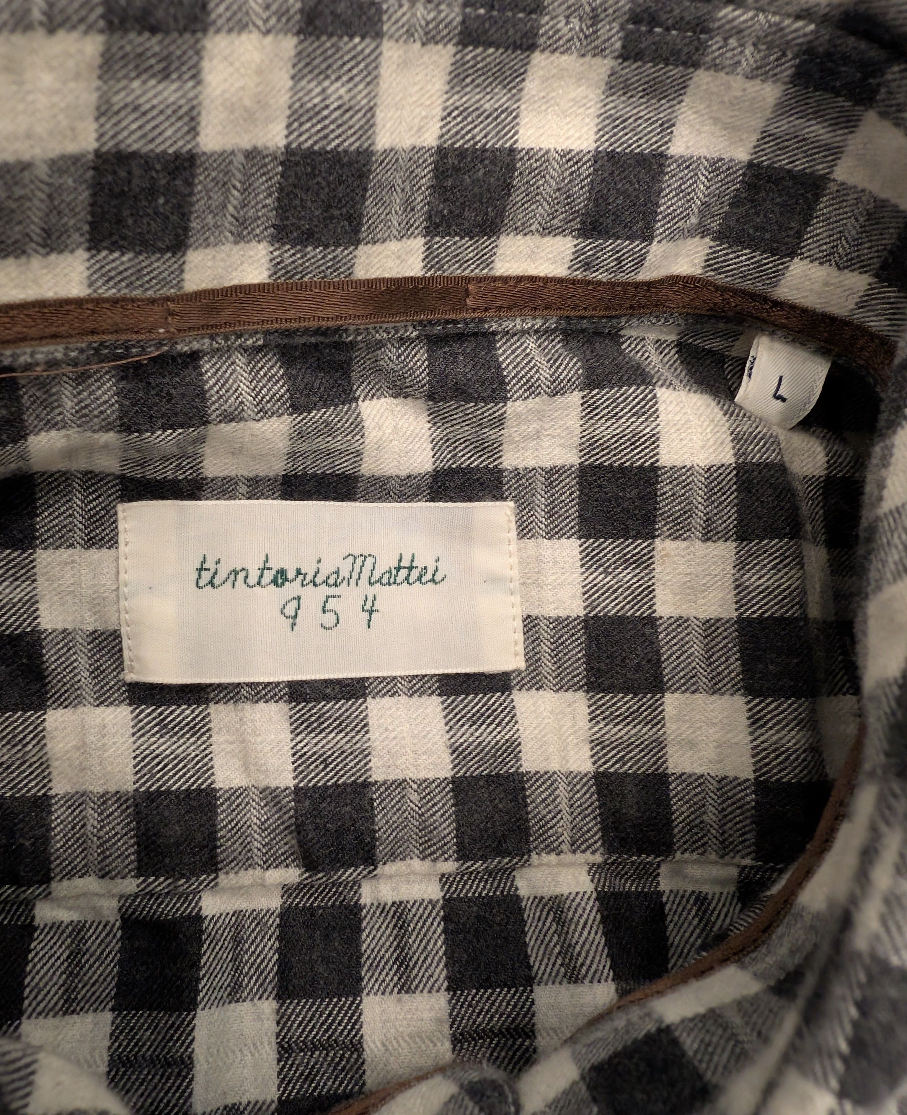 Tintoria Mattei Tintoria Mattei 954 Checked Button Up Shirt Made in Italy Size US L / EU 52-54 / 3 - 3 Thumbnail