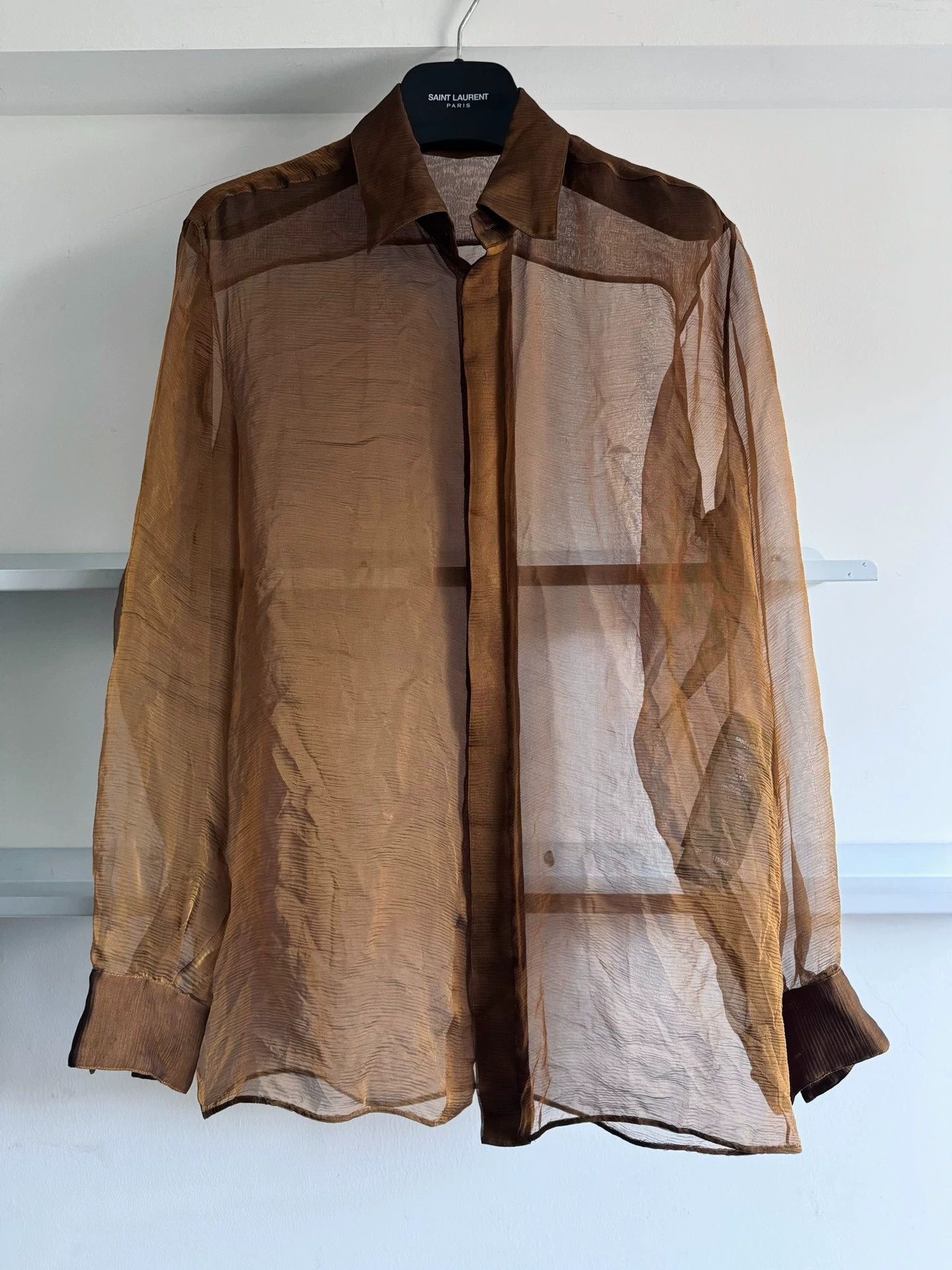 Saint Laurent Paris Saint Laurent Paris Perspective shirt Size US S / EU 44-46 / 1 - 1 Thumbnail