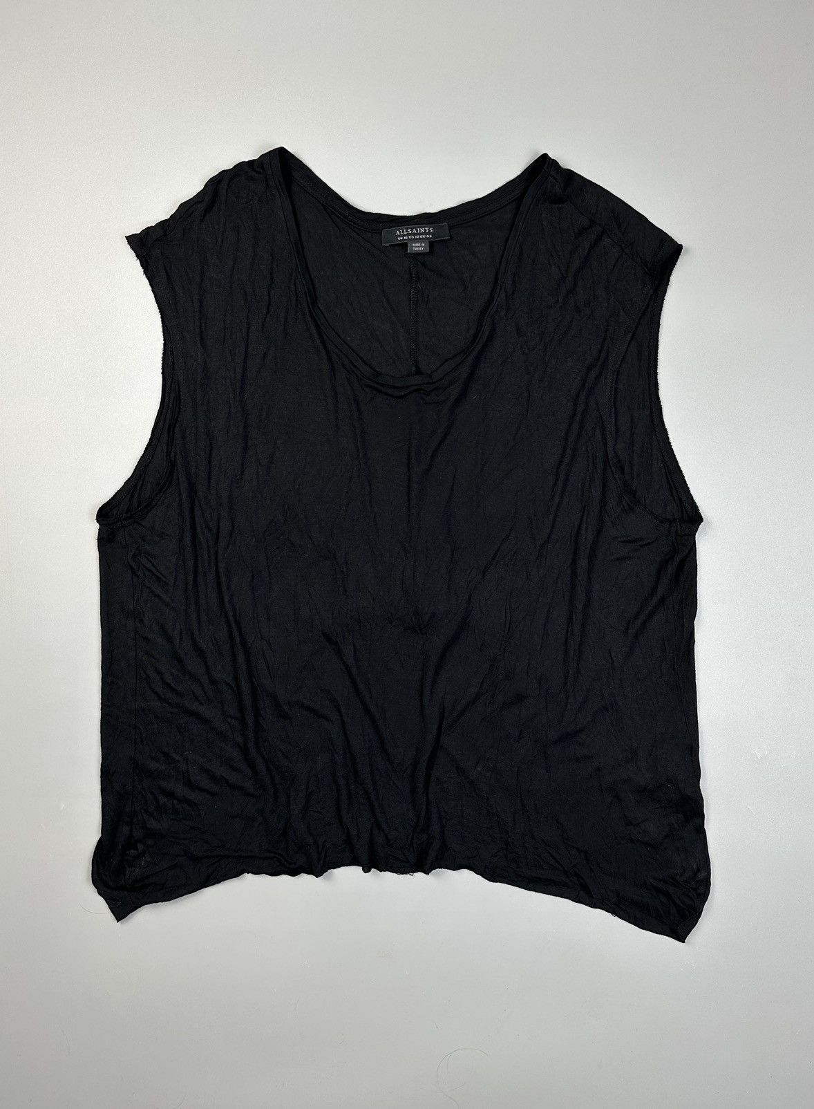 Allsaints All Saints black oversized sleeveless tunic Size L / US 10 / IT 46 - 1 Thumbnail