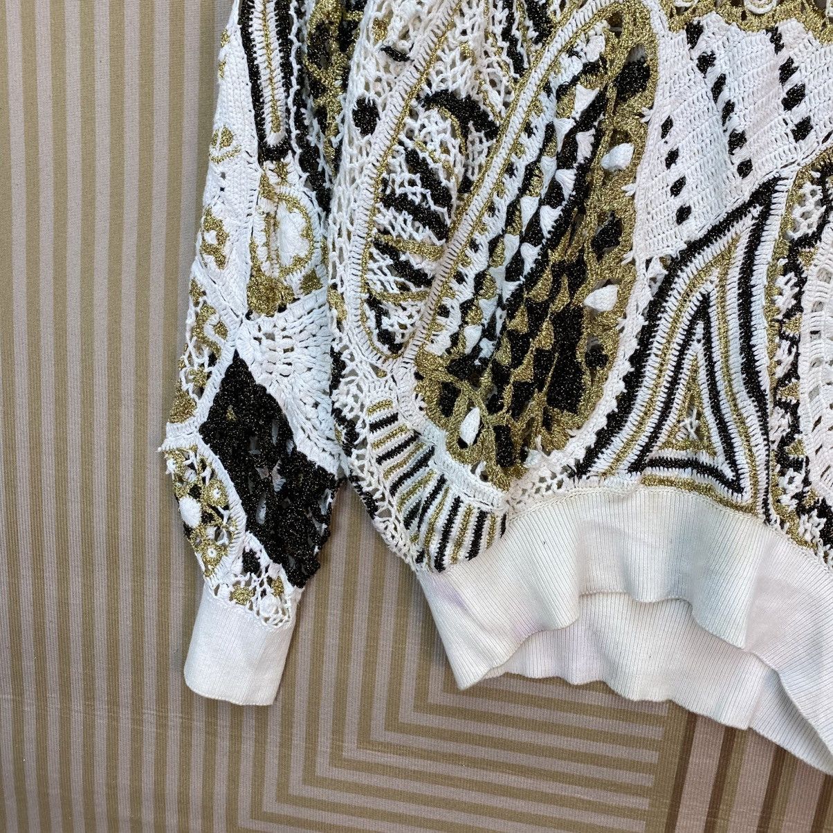 Japanese Brand 🫶 vintage Farnese Mesh Pullover Sweater Size US M / EU 48-50 / 2 - 4 Thumbnail