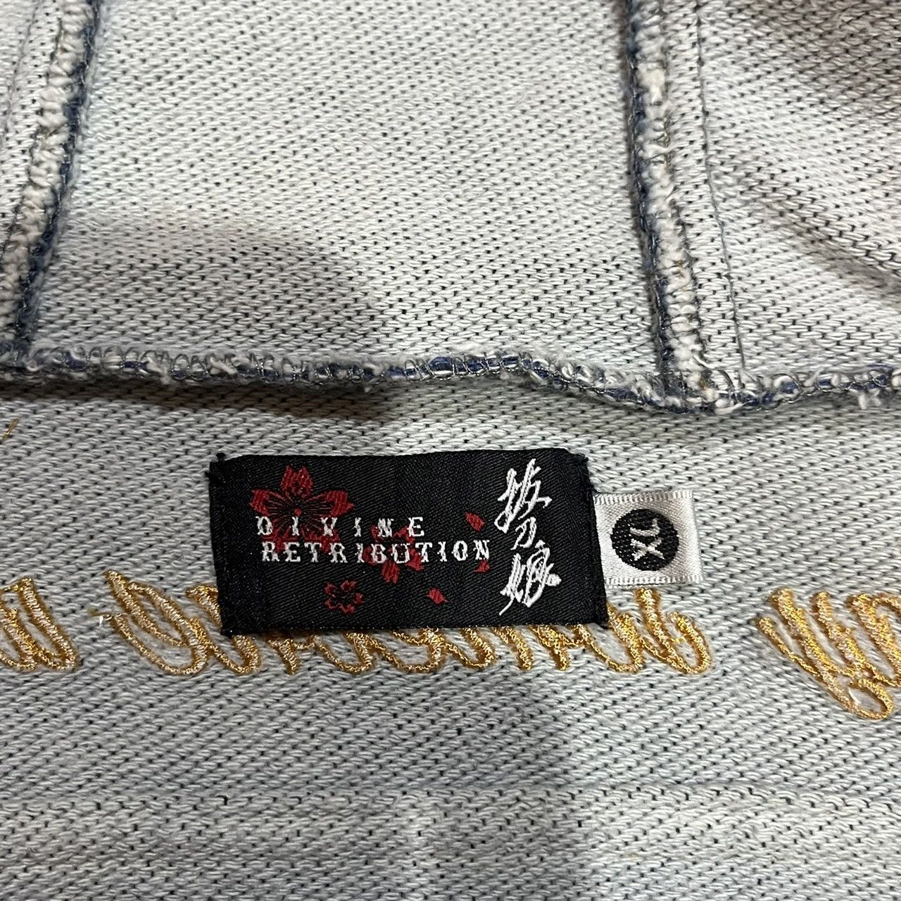 Japanese Brand Divine Retribution Angel Samurai Zip Up Hoodie Indigo Blue Size US L / EU 52-54 / 3 - 7 Thumbnail