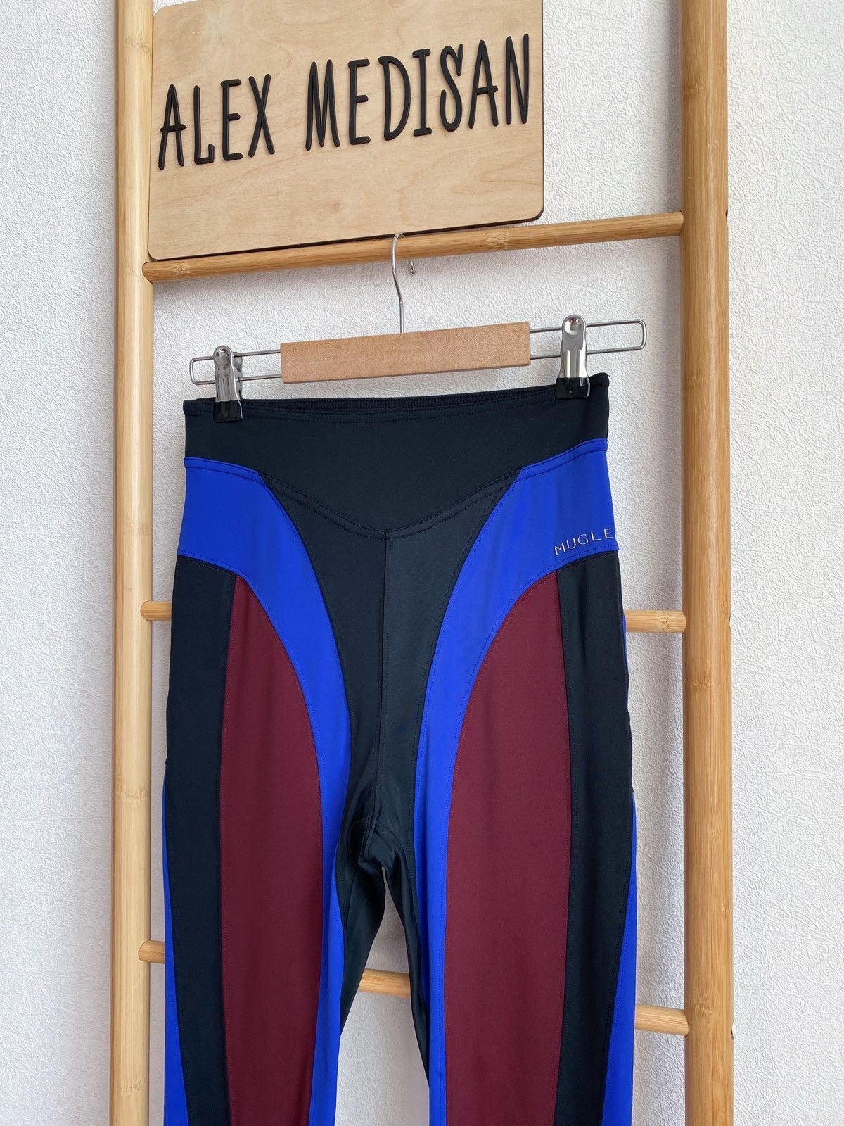 Mugler Mugler x H&M Spiral-Paneled Jersey Leggings Size 27" / US 4 / IT 40 - 9 Thumbnail