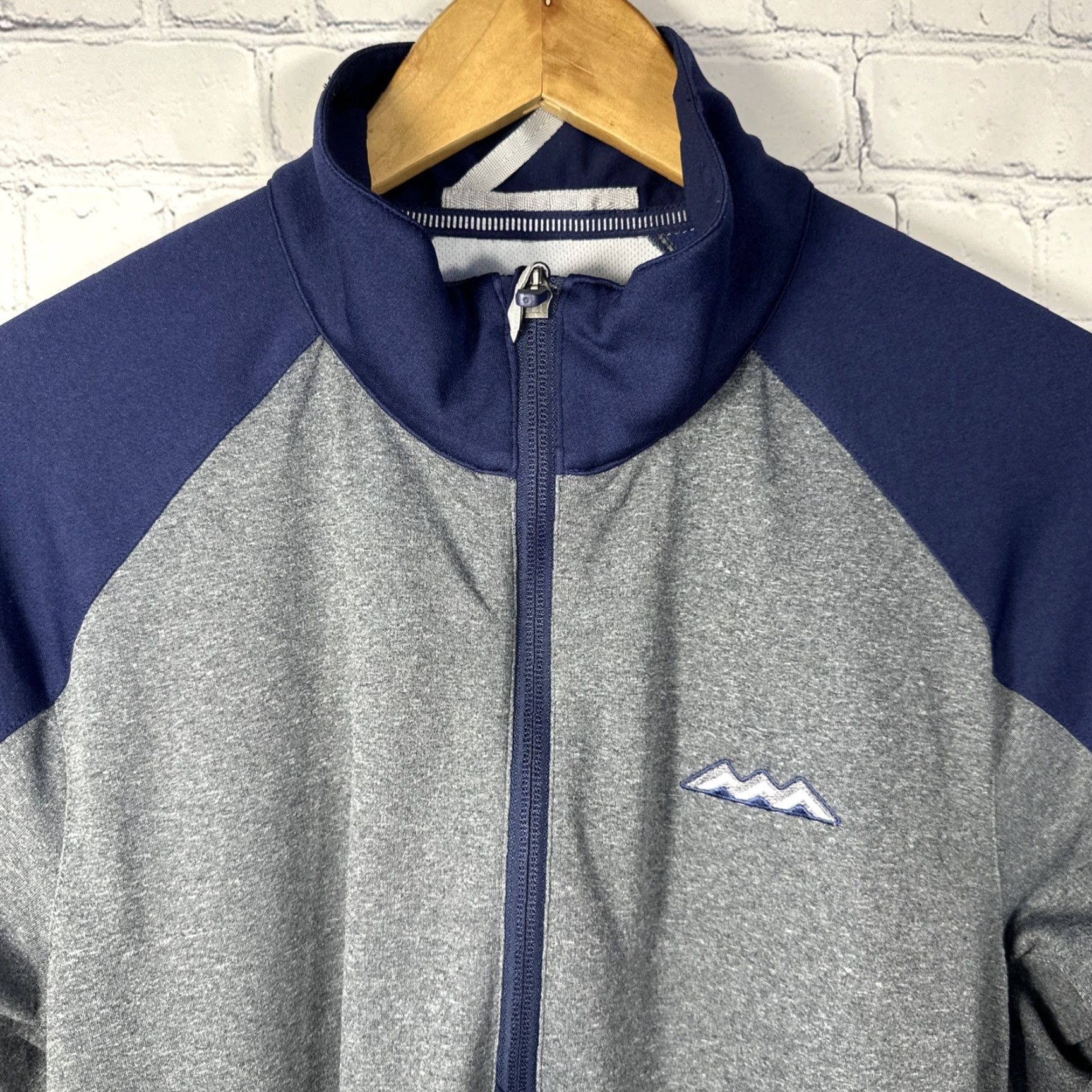 Vintage Zero Restriction Z425 Pullover Mens M Navy Gray Quarter Zip Performance Size US M / EU 48-50 / 2 - 2 Thumbnail