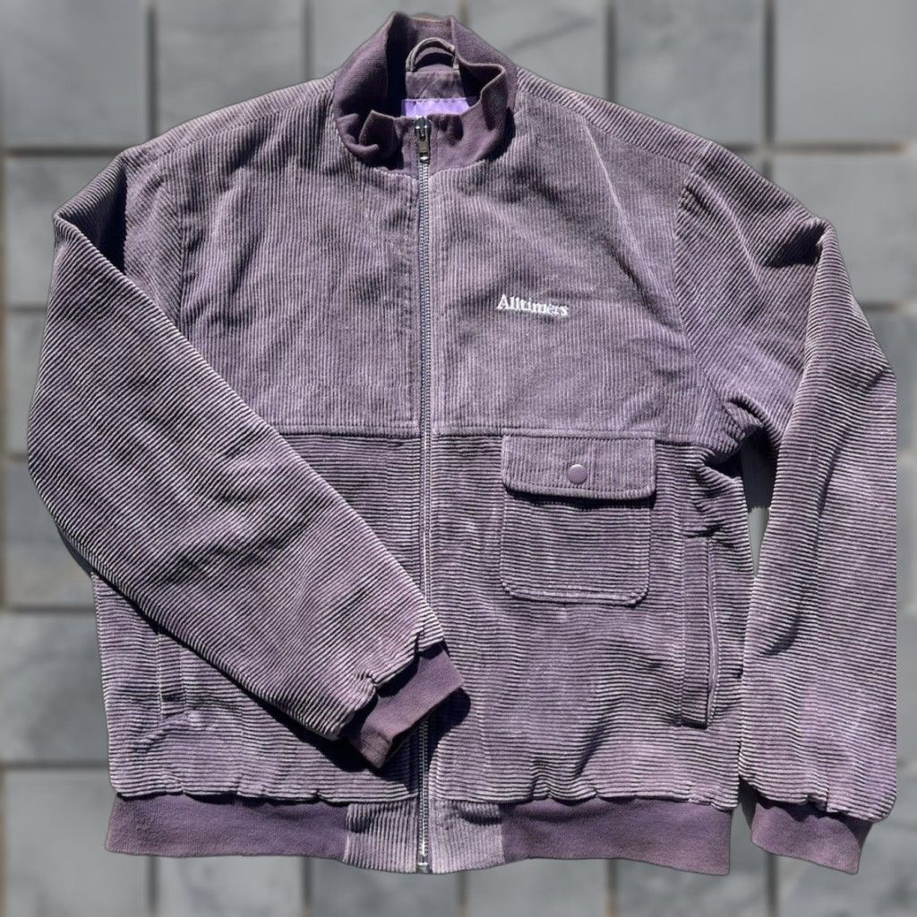 Alltimers Alltimers Jacket Purple Jeremih M Cord Retro Full Zip Bomber Street Logo Mens Size US M / EU 48-50 / 2 - 1 Thumbnail
