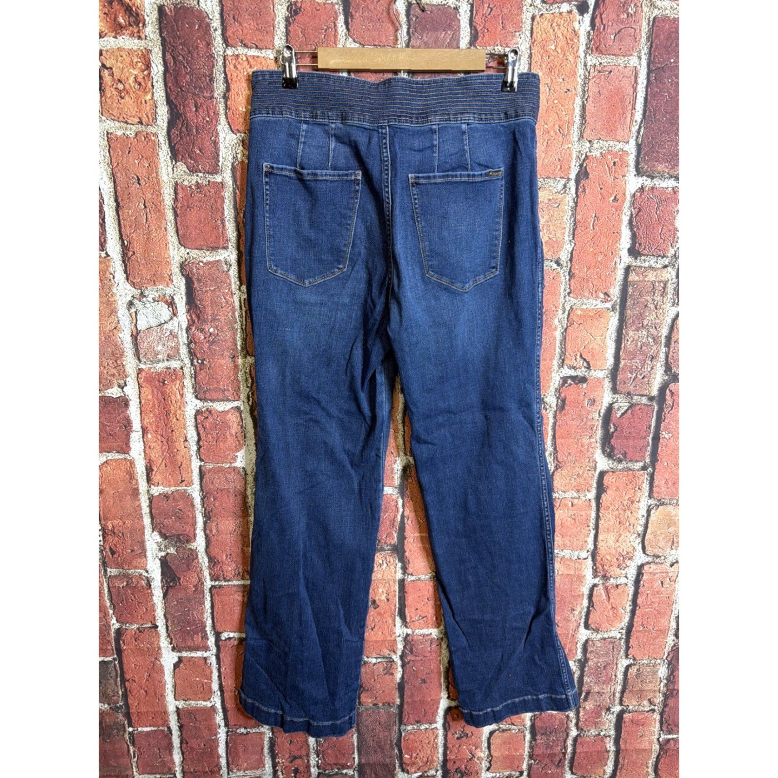 White House Black Market White House Black Market Womens Blue Everyday Wide-Leg Trouser Jeans Size 10 Size 24" / US 00 / IT 34 - 3 Thumbnail