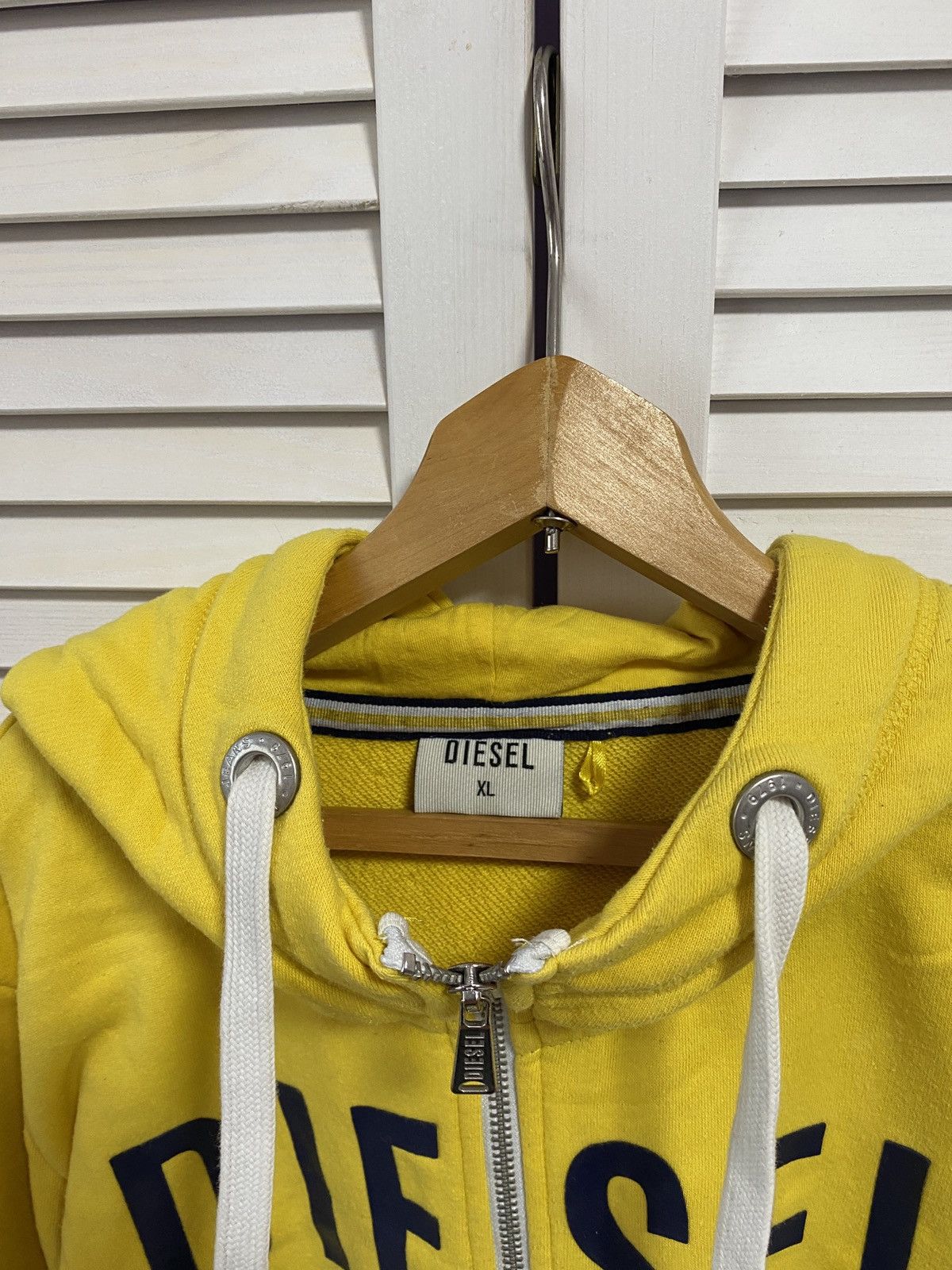 Diesel × Vintage Vintage Zip Up Hoodie Diesel Big Logo Size US XL / EU 56 / 4 - 6 Thumbnail