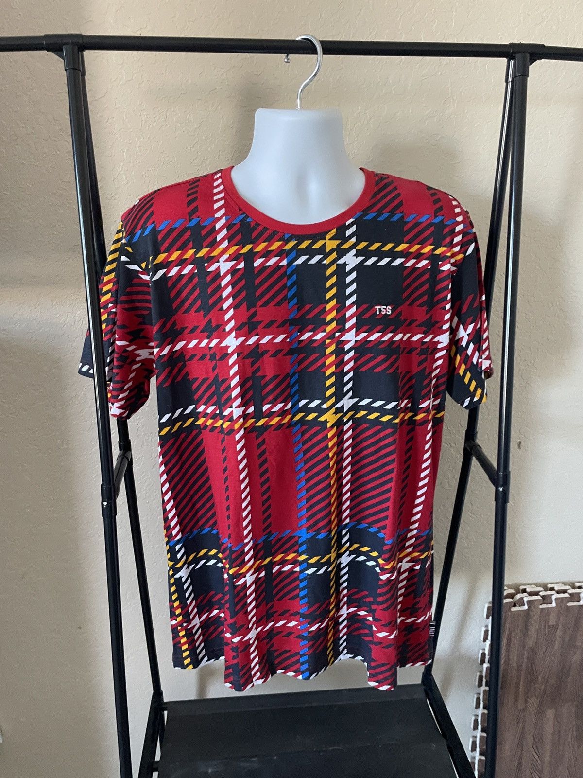 Triple 5 Soul Plaid Crewneck Tee Size US L / EU 52-54 / 3 - 1 Thumbnail
