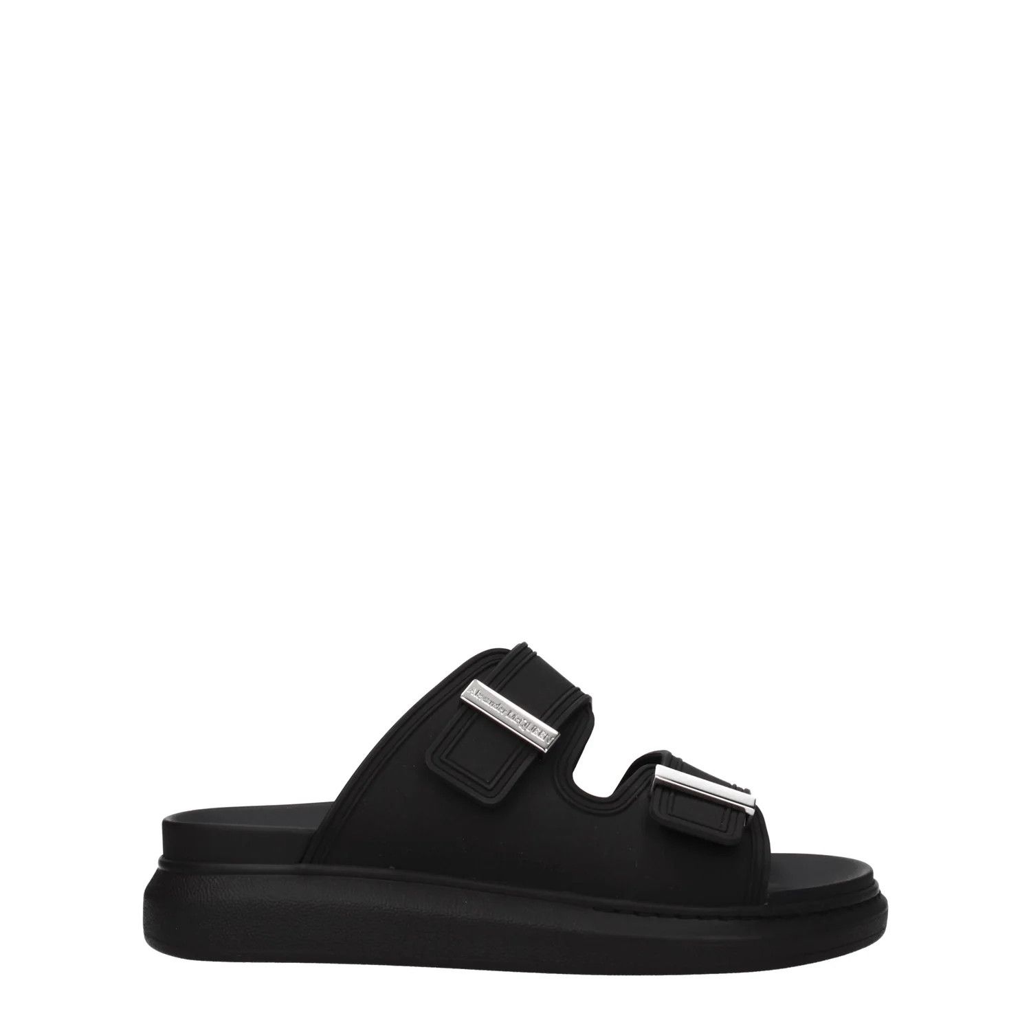 Alexander McQueen ob1o1e0225 Rubber Slippers in Black Size US 7.5 / EU 40-41 - 1 Thumbnail