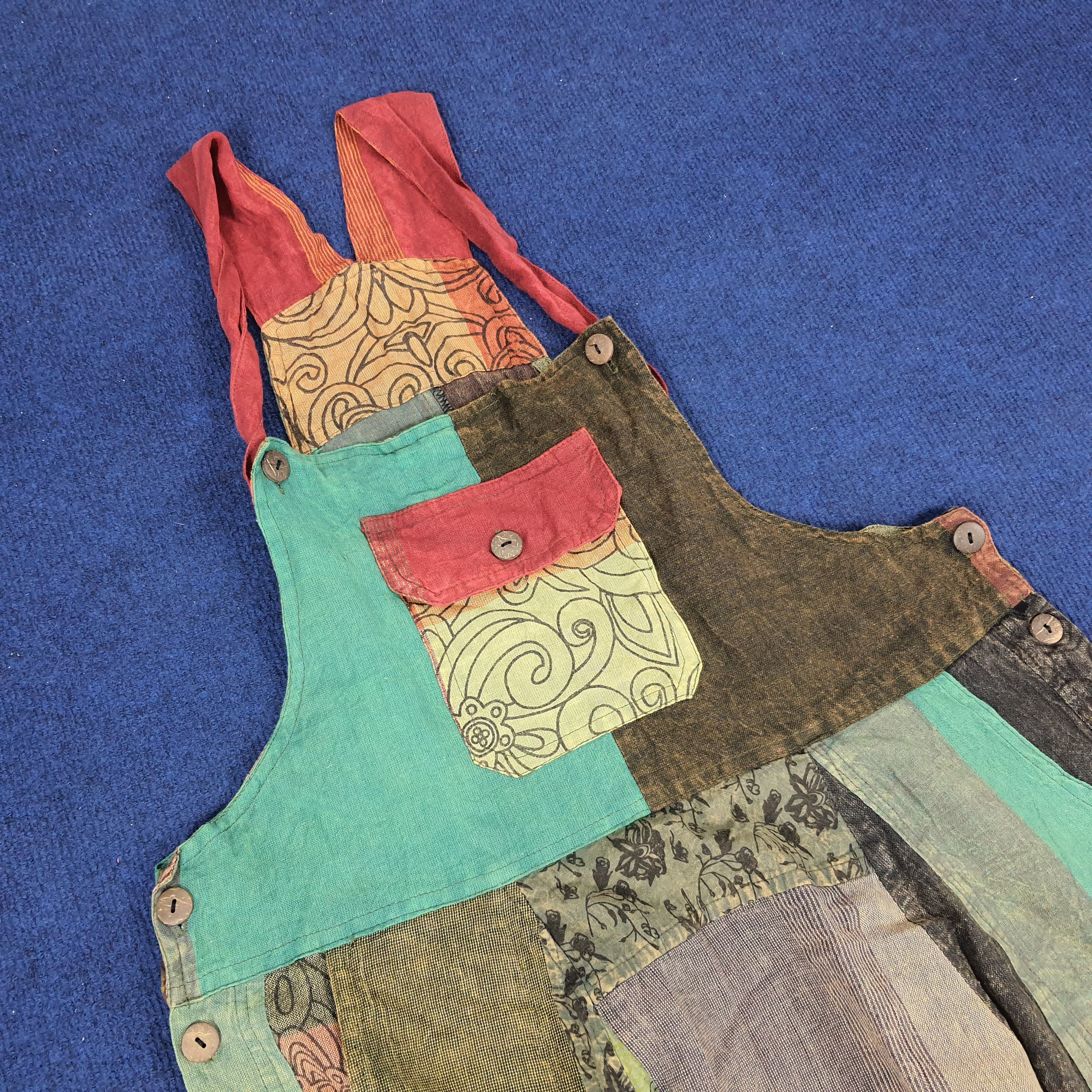 Japanese Brand × Vintage Vintage Streetwear Patchwork Style Design Overall Size US 38 / EU 54 - 2 Thumbnail