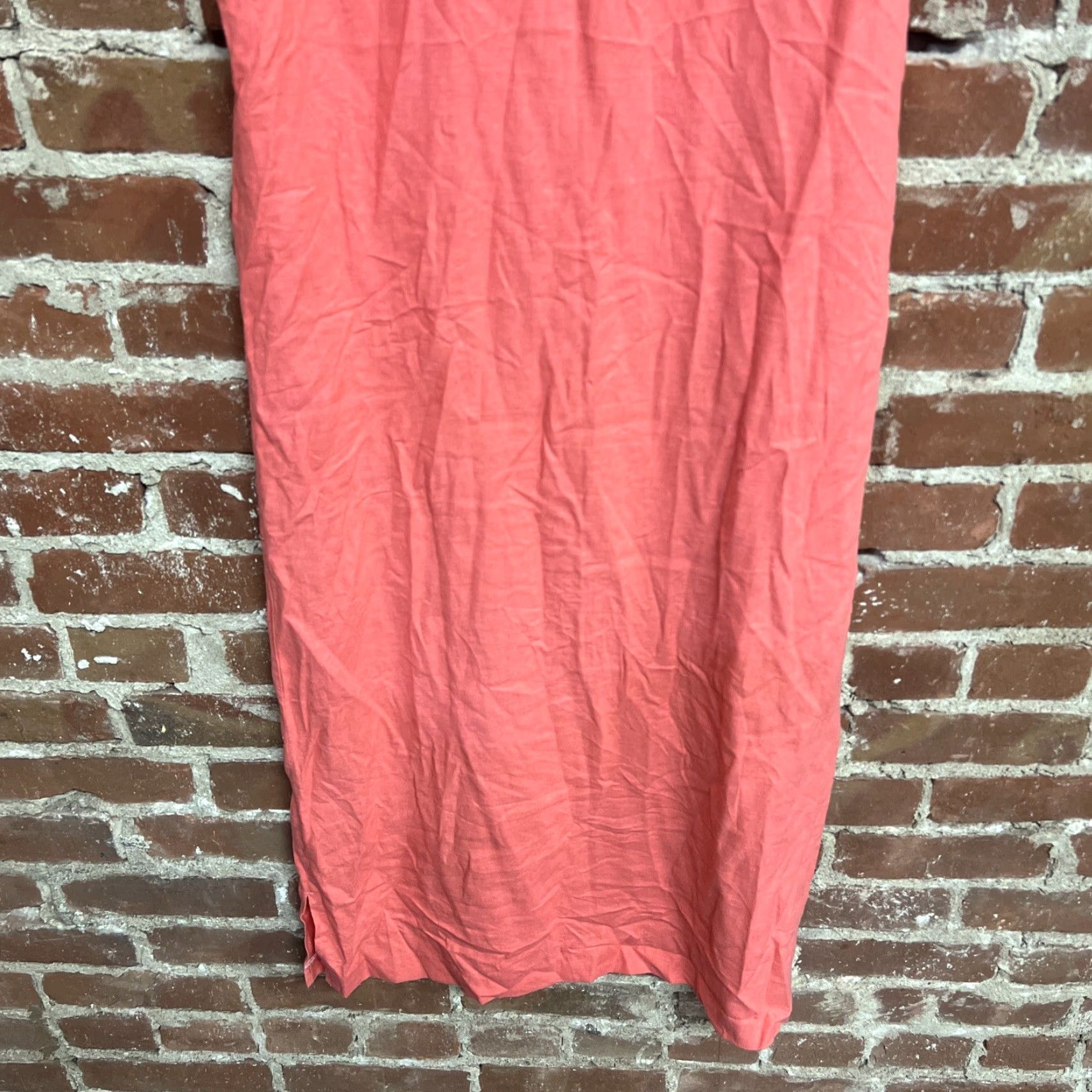 Vintage Jane Ashley Ladies Orange Linen Rayon Dress Midi Sleeveless Size M Orange Women Dress 20" Pit to Pit Midi 1970s? Size M / US 6-8 / IT 42-44 - 5 Thumbnail
