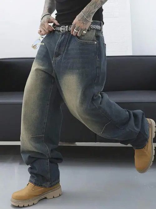 Japanese Brand Faded Skate Baggy Denim Jeans Loose fit Size US 36 / EU 52 - 1 Thumbnail