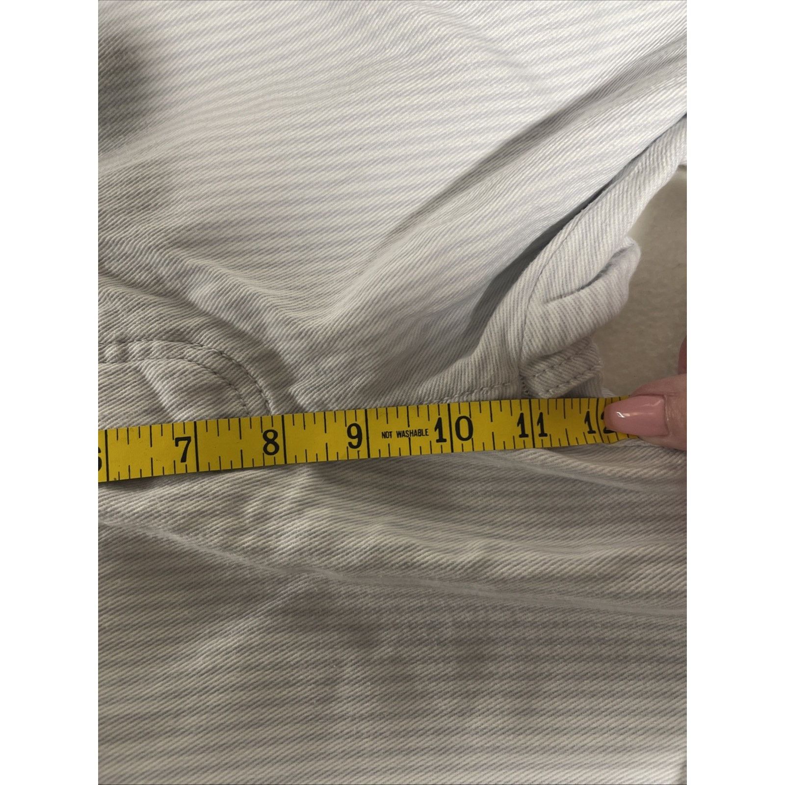 Bdg BDG Slim Straight Sz25 Jeans Button Fly Soft Denim Pinstripe Size 25" / US 0 / IT 36 - 6 Thumbnail