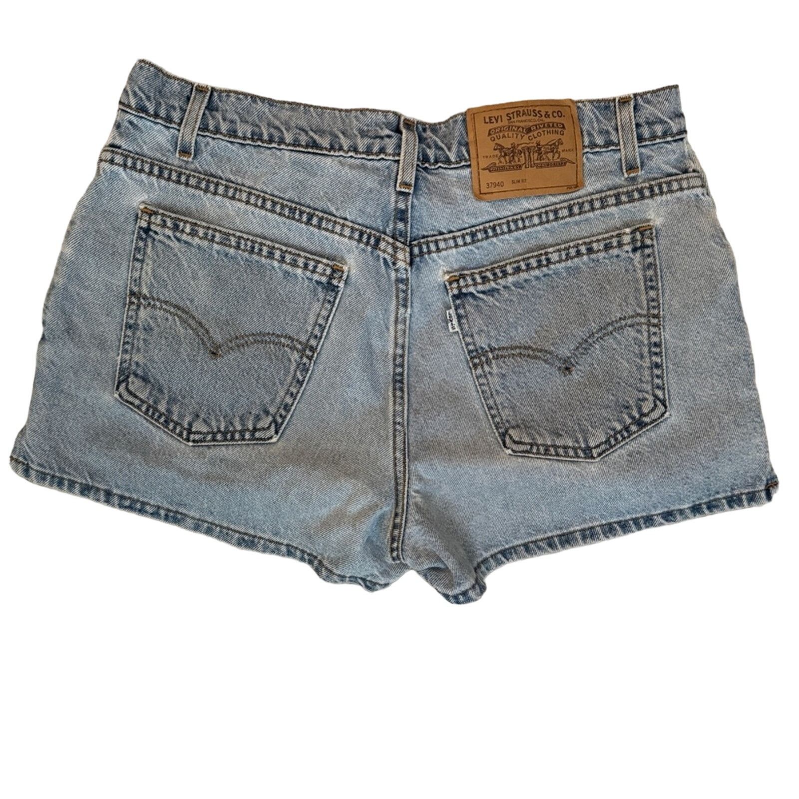 Levi's Levi’s Vintage90s Silver Tab 912 High Waist Denim Shorts Size 31" - 2 Thumbnail