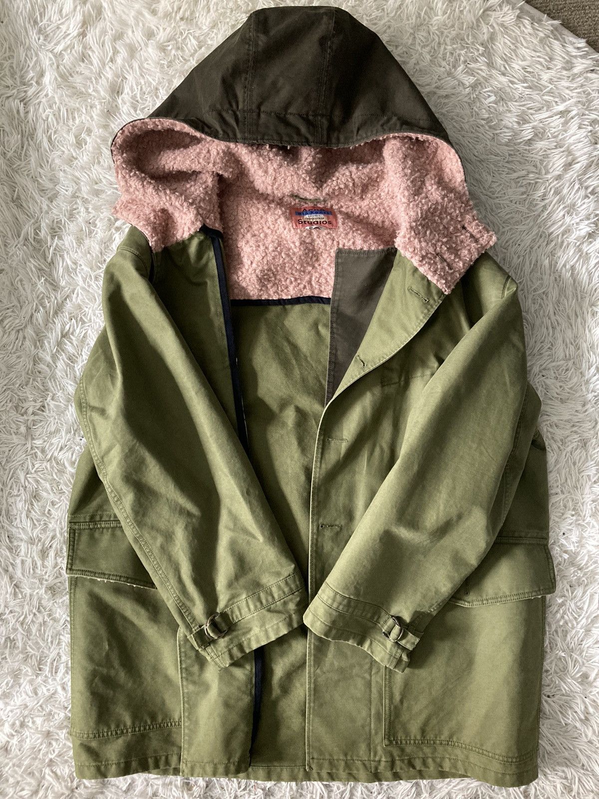 image of Acne Studios Acne Studio Heavy Military Jacket in Green, Men's (Size XL)