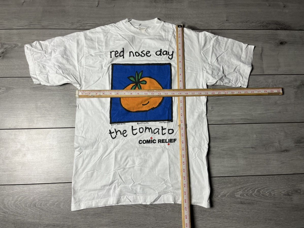 Band Tees × Vintage Vintage Comic Relief The tomato red nose day Tshirt 1992 art Size US M / EU 48-50 / 2 - 6 Thumbnail