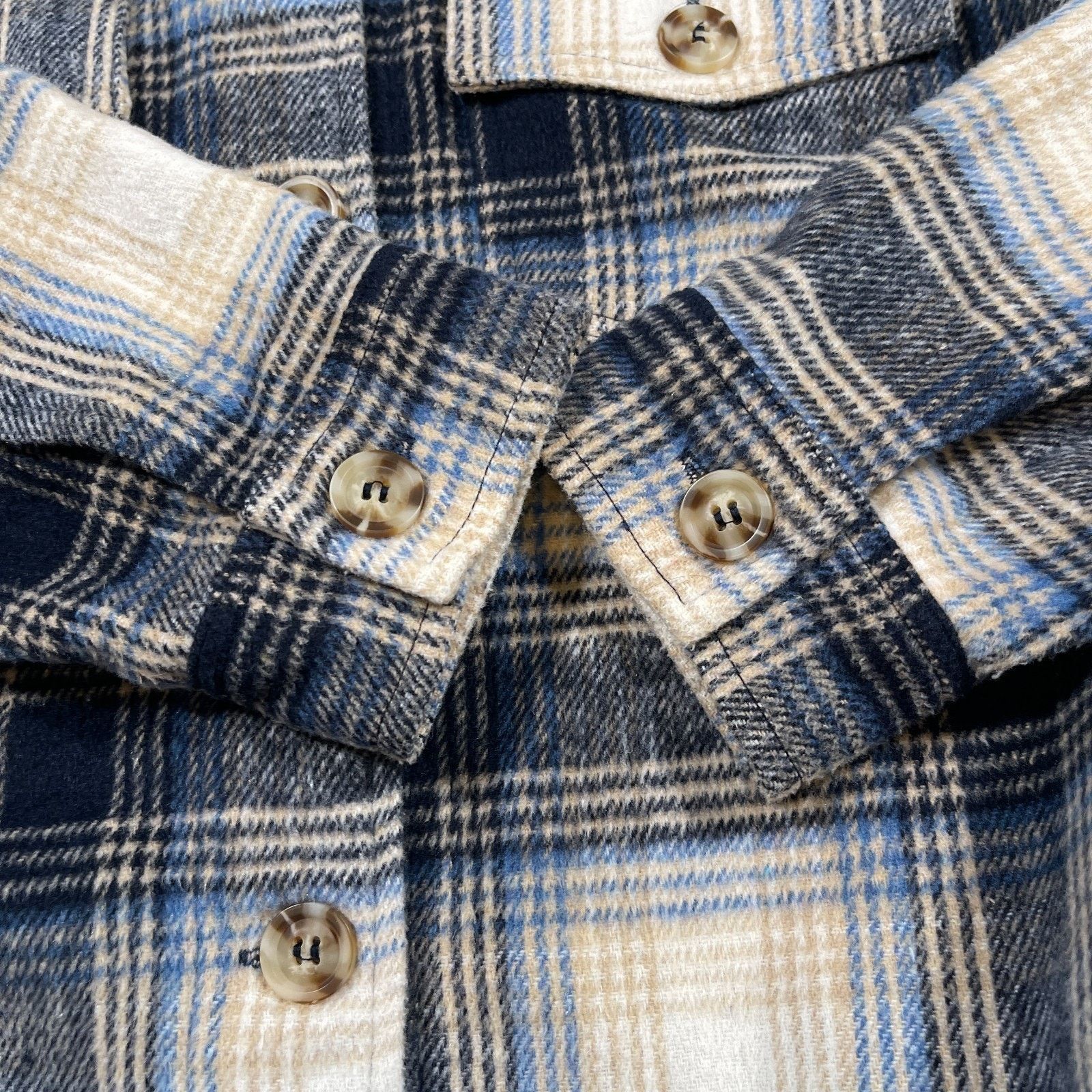 Pink women's oversized plaid flannel shacket Button Up Size S / US 4 / IT 40 - 5 Thumbnail