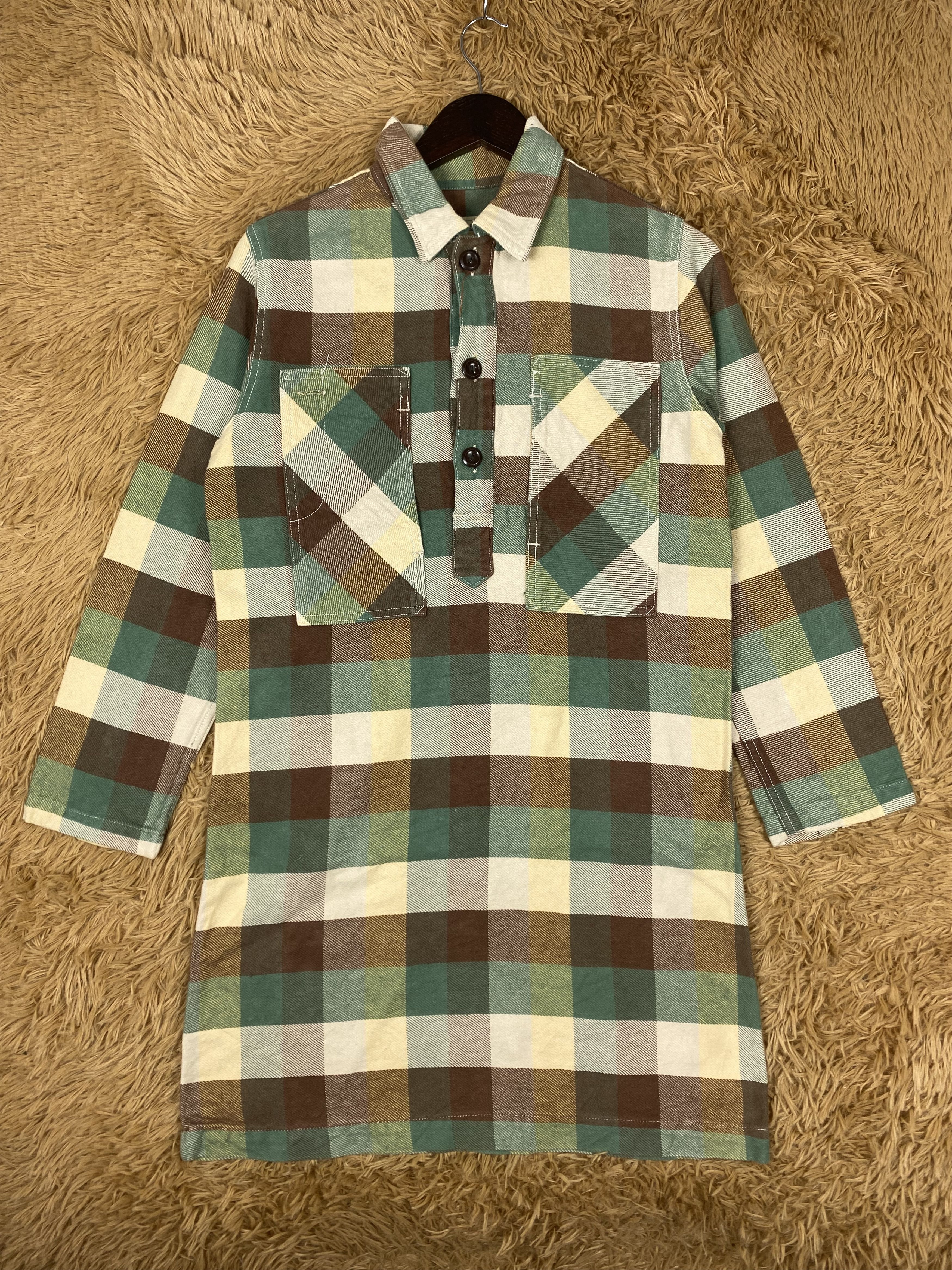 Johnbull Vintage John Bull Checked Long Jacket DJ1078 Size US M / EU 48-50 / 2 - 1 Thumbnail
