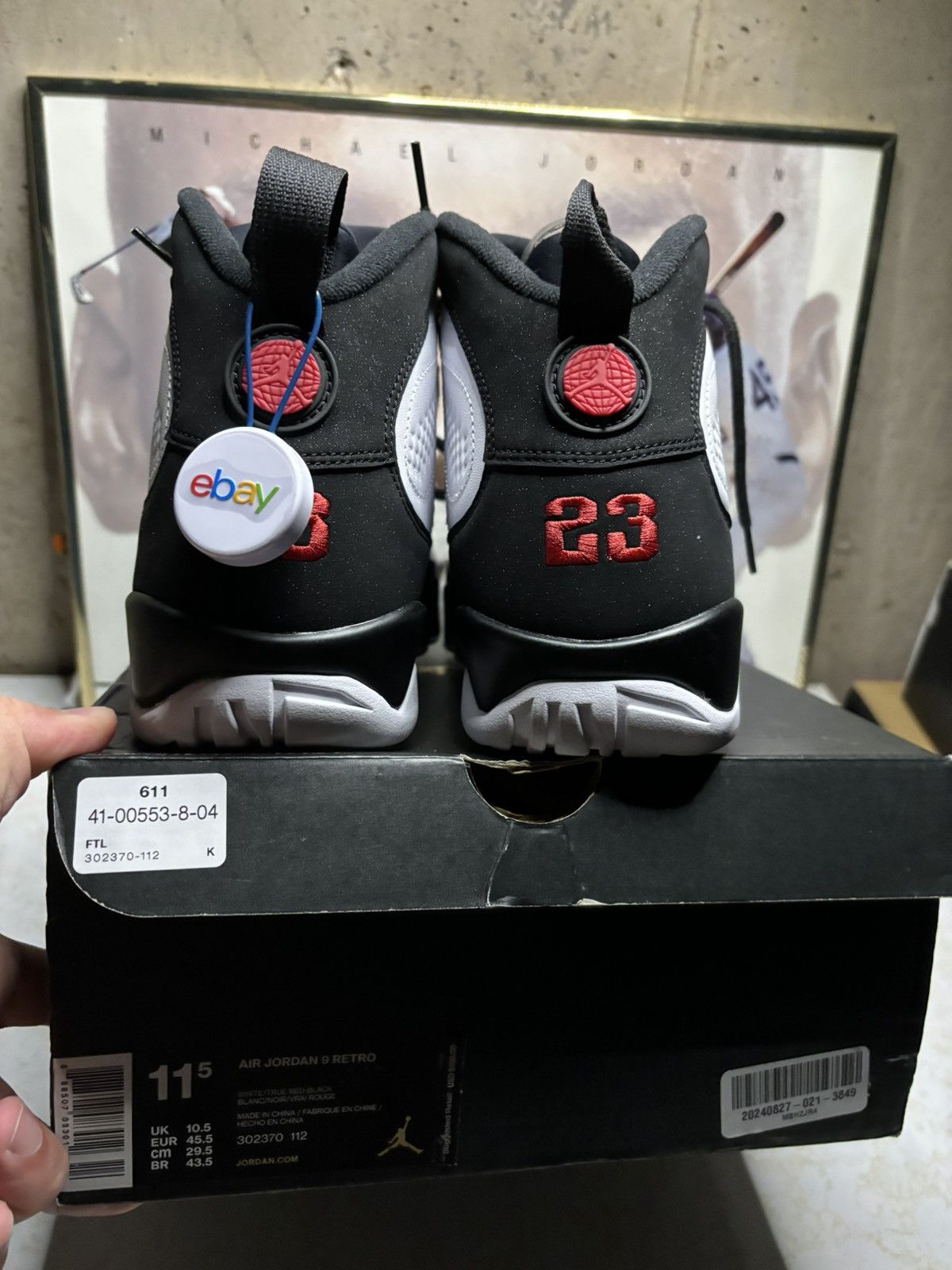 Jordan Brand Air Jordan 9 Retro OG 2016 Space Jam 2016 Size US 11.5 / EU 44-45 - 7 Thumbnail