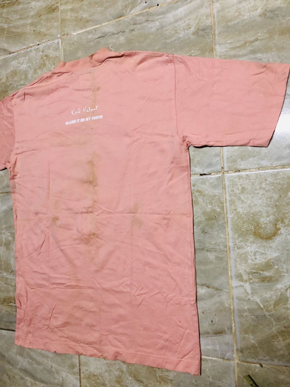 Japanese Brand Karl Helmut Sewn Patch Logo T-Shirt Size US L / EU 52-54 / 3 - 4 Thumbnail