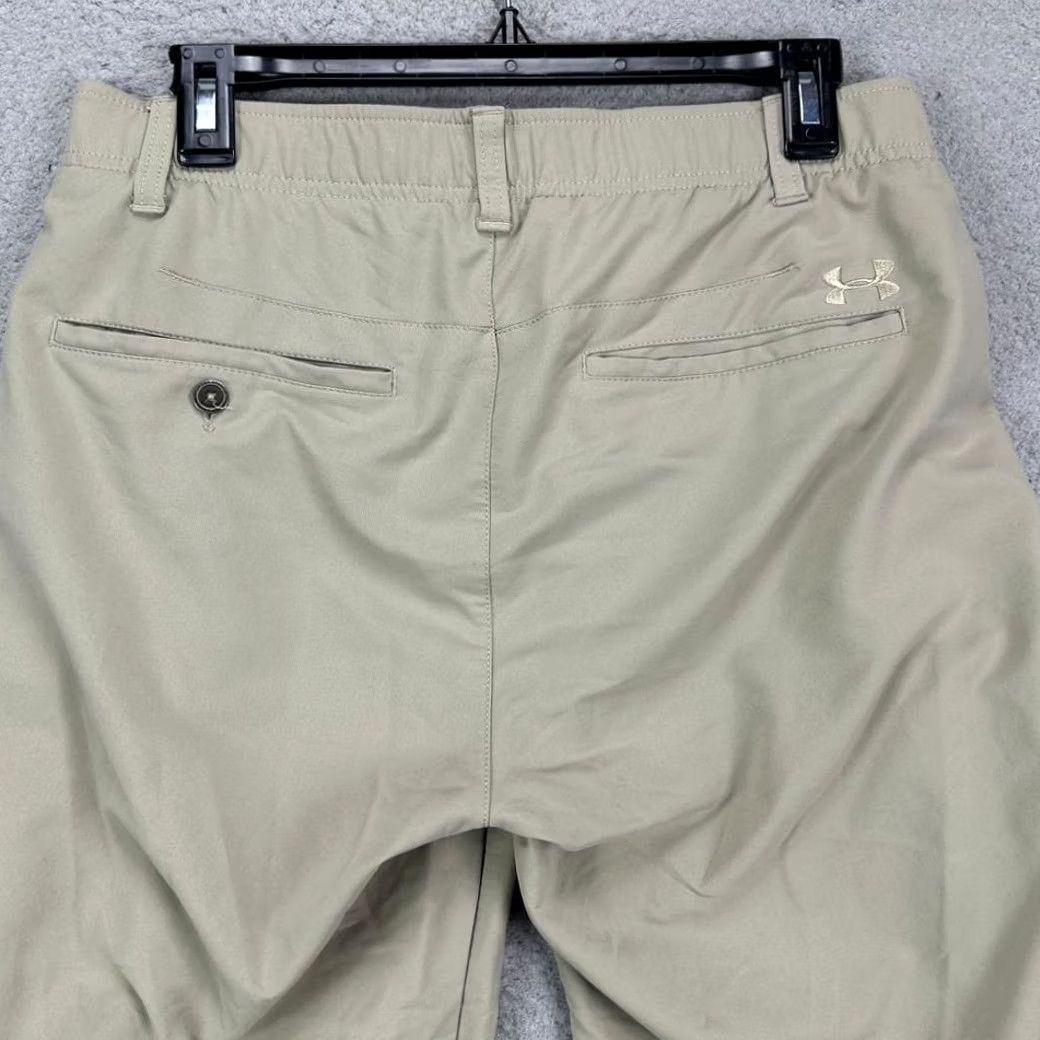 Under Armour Under Armour Hiking Pants Mens Beige Nylon Blend Straight Leg Pocket Logo 32X32 Size US 32 / EU 48 - 4 Thumbnail