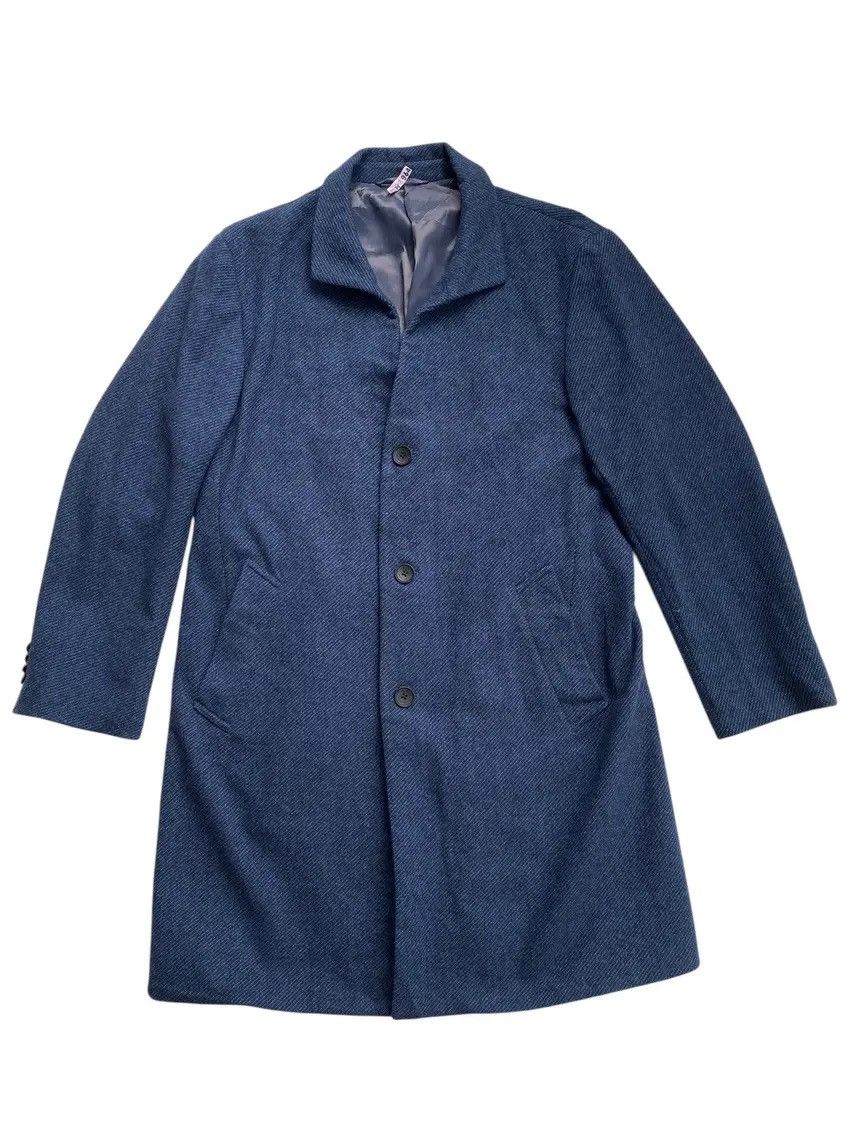 Tete Homme Tete Homme Wool Long Jacket - Blue Size M / US 6-8 / IT 42-44 - 2 Thumbnail