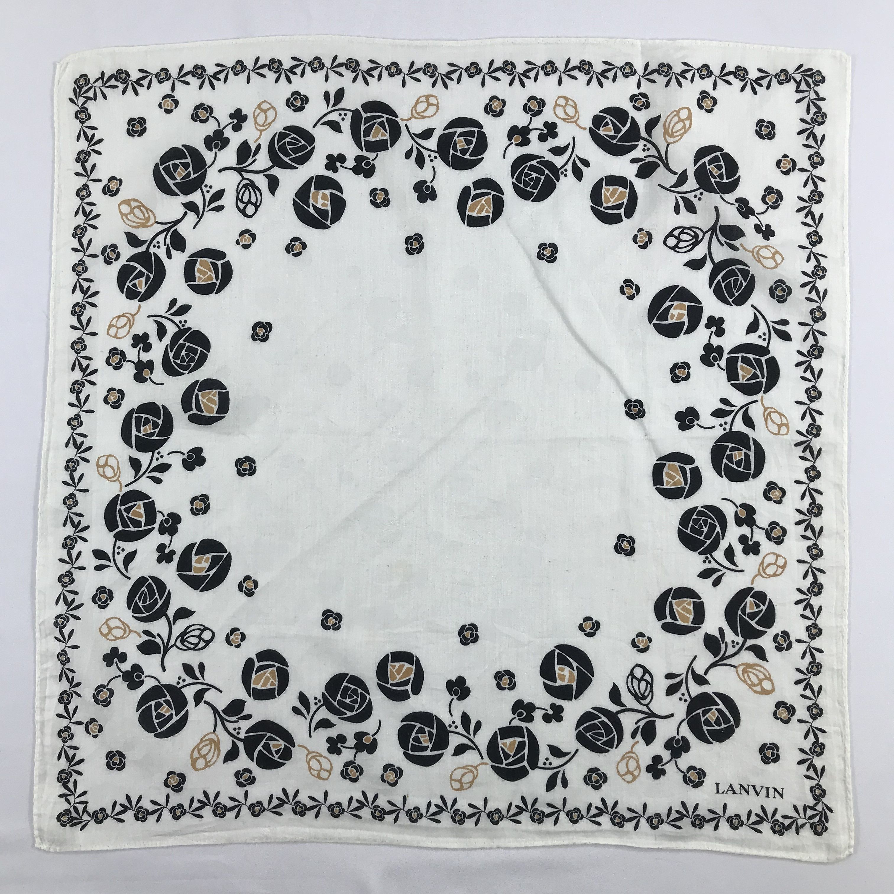 Lanvin × Vintage Lanvin Bandana / Handkerchief / Neckerchief - S2089 Size ONE SIZE - 1 Thumbnail