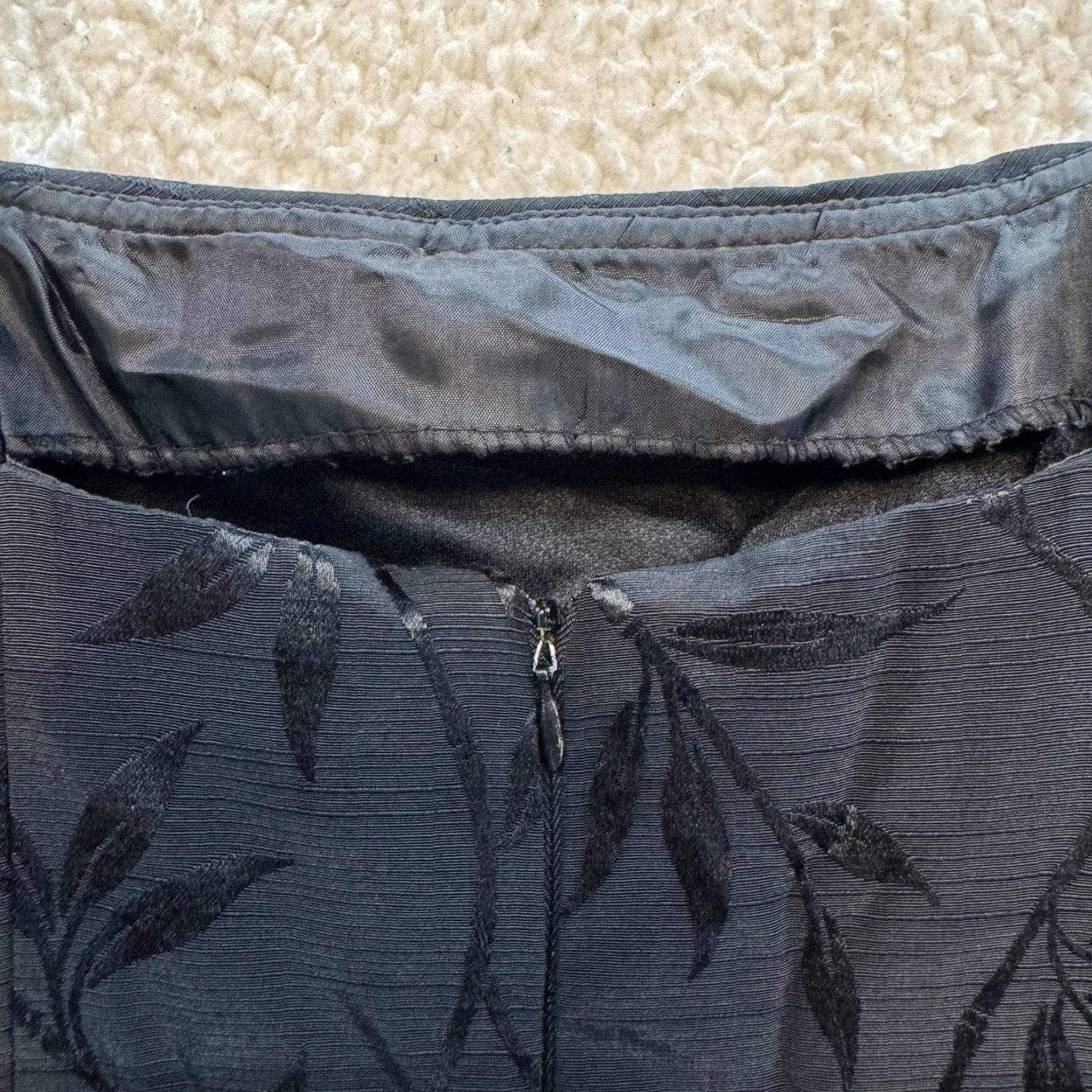 Vintage VINTAGE 90s Y2K Maxi Prom Dress Black Floral Square Neck Spaghetti Large L Women’s Size L / US 10 / IT 46 - 4 Thumbnail