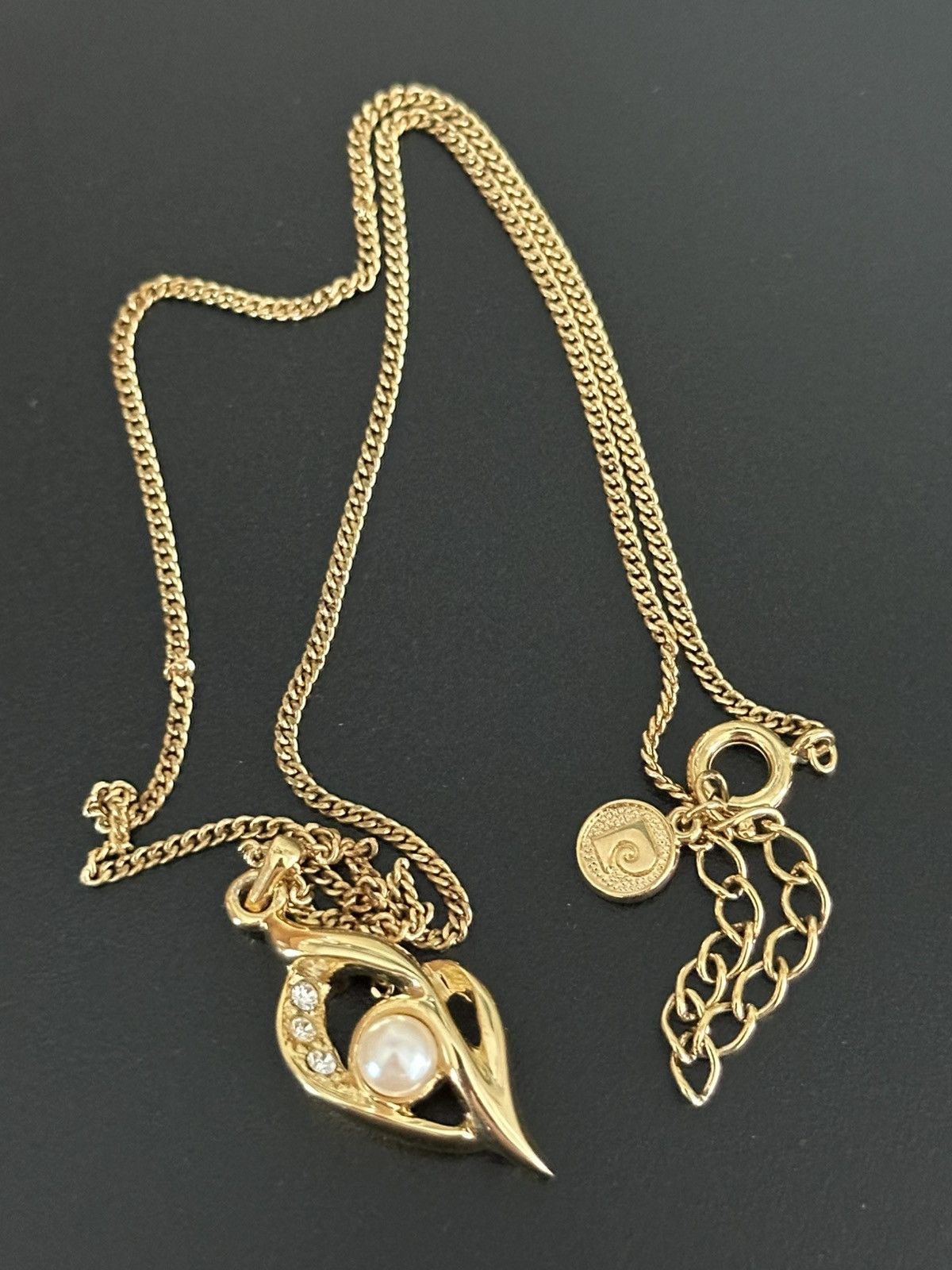 Pierre Balmain × Vintage 1980 - Pierre Balmain Pearl & Rhinestone Necklace Size ONE SIZE - 3 Thumbnail