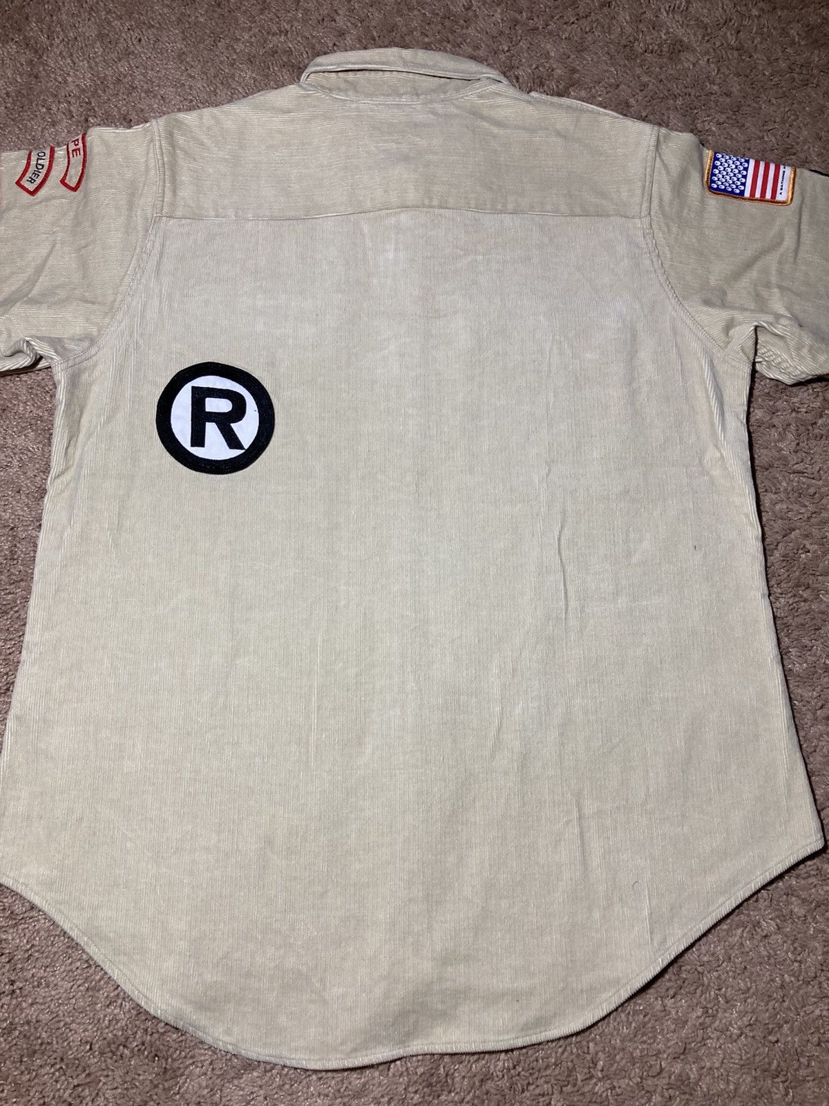 Bape 1998 Bape Army Corduroy Military Shirt Patches Boy Scout 90s Size US L / EU 52-54 / 3 - 9 Thumbnail