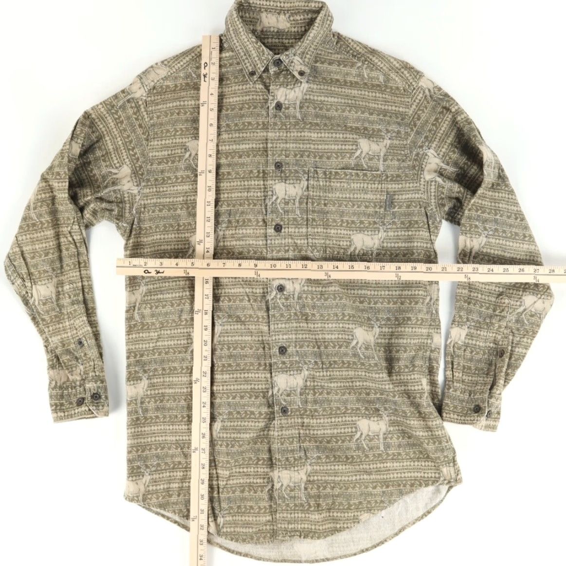 Vintage VTG Woolrich Deer Tribal Fleece Cotton Blend All Over Print Shirt Brown Men L Shirt Mens VTG Size US L / EU 52-54 / 3 - 3 Thumbnail