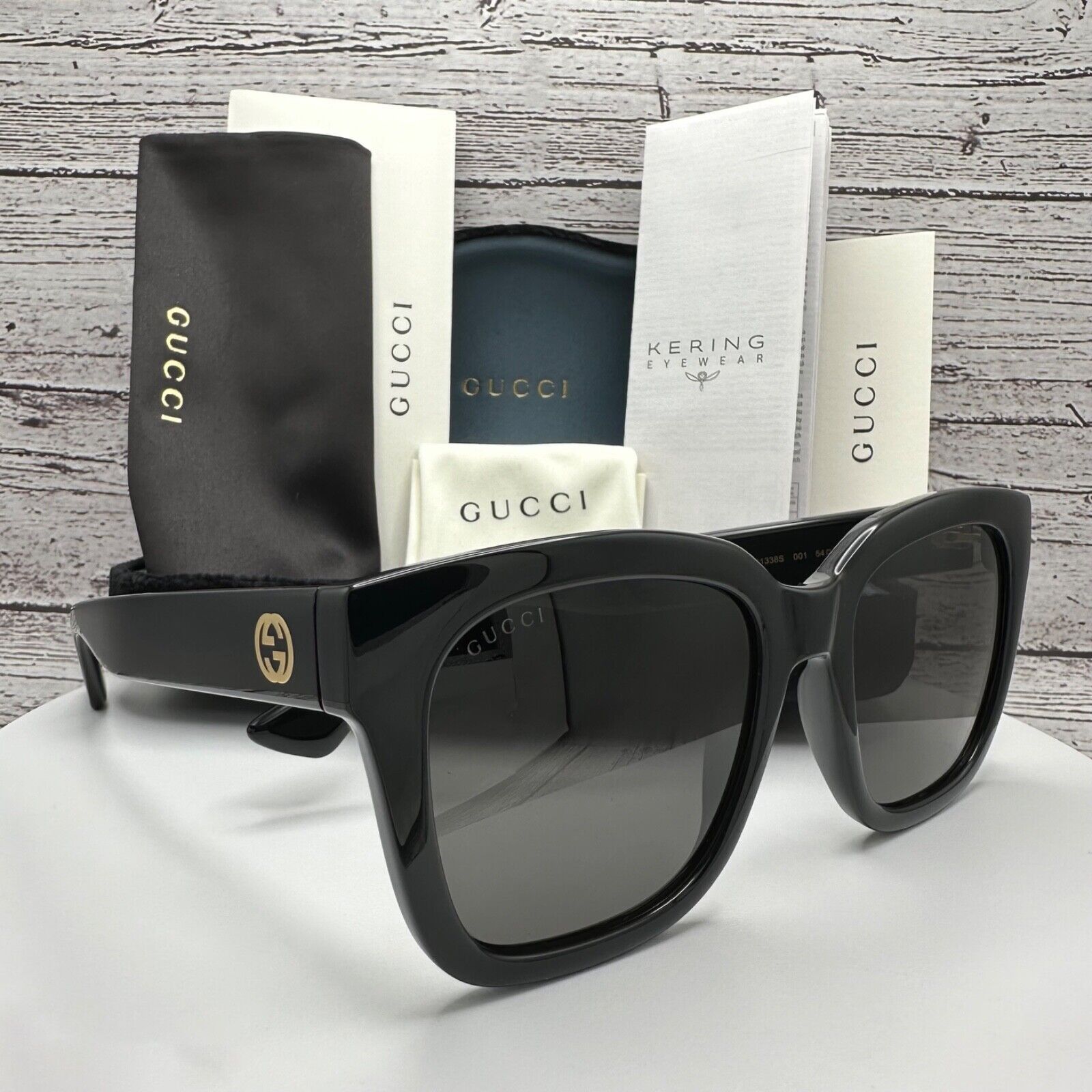 Gucci New Gucci Sunglasses Black Square Size ONE SIZE - 15 Thumbnail