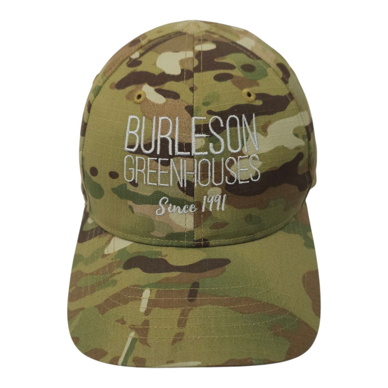 Richardson Burleson Greenhouses Camo Strapback Cap Hat Trucker Baseball Size ONE SIZE - 14 Thumbnail