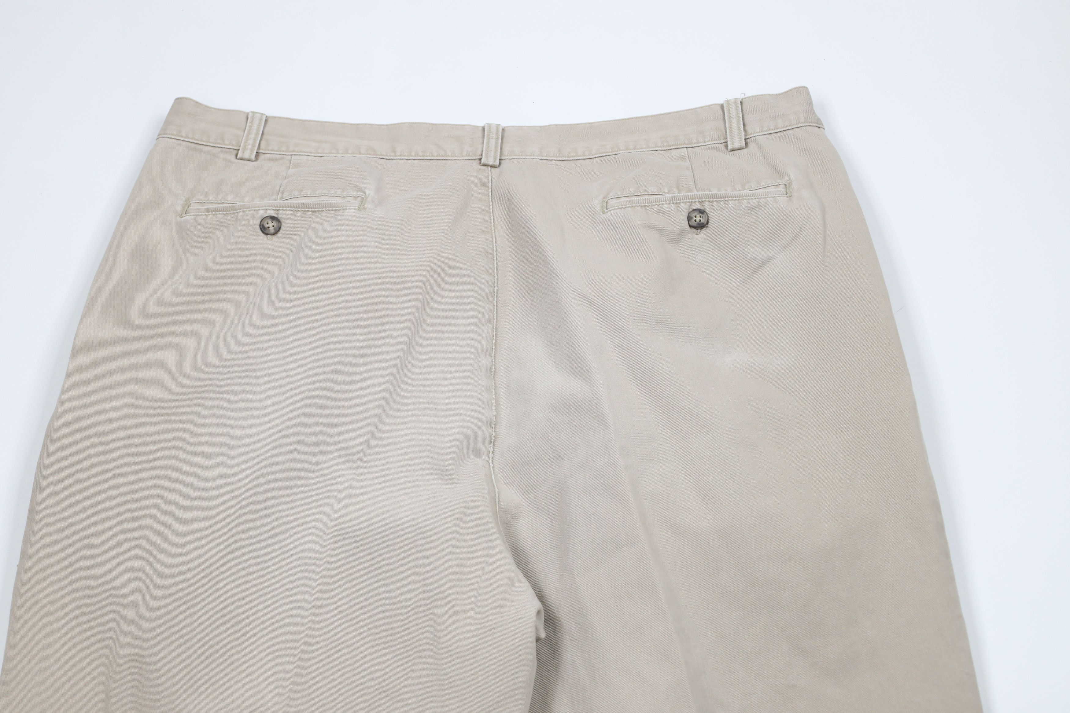 Gap × Vintage Vintage 90s Gap Pleated Cuffed Relaxed Fit Chino Pants Beige Size US 40 / EU 56 - 9 Thumbnail