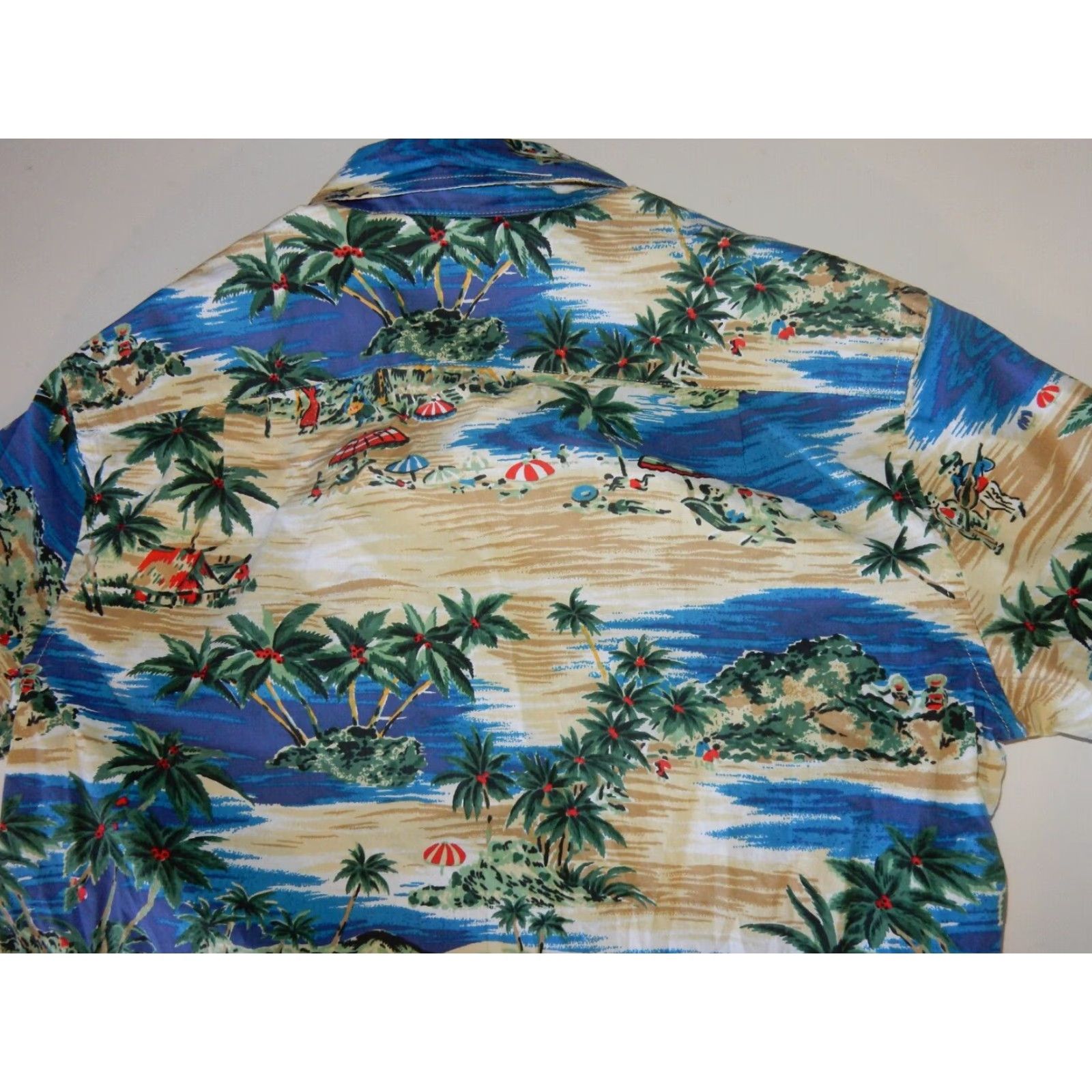 J.Crew J.CREW Men's Hawaiian Button-Up Shirt Size S Short Sleeve Blue Cotton Size US S / EU 44-46 / 1 - 3 Thumbnail