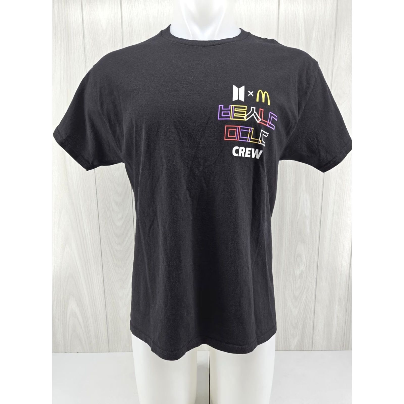 Hanes BTS x McDonalds Crew Logo T-Shirt Men's Large Cotton Hanes Black Short Sleeve Crew Neck Size US L / EU 52-54 / 3 - 2 Thumbnail