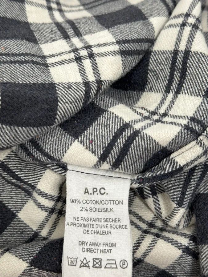 A.P.C. A.P.C. Classy Checkered Black & White Shirt Size US M / EU 48-50 / 2 - 9 Thumbnail