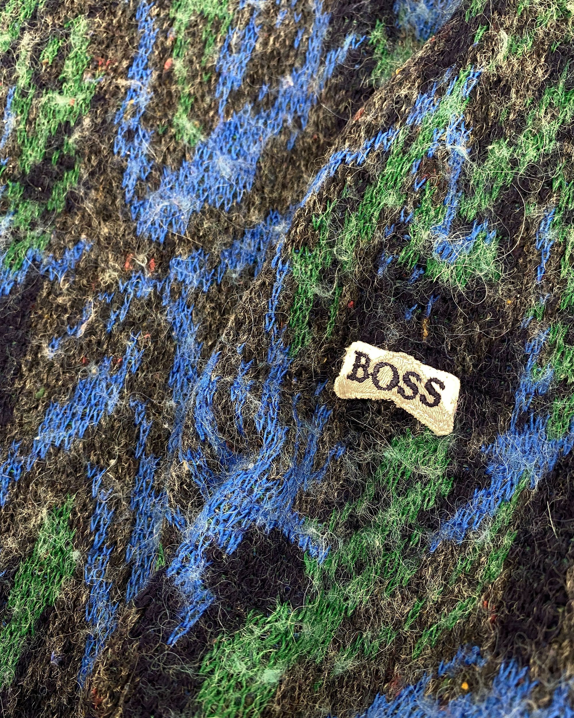 Hugo Boss 1980s Abstract Wool Knit Sweater Size US L / EU 52-54 / 3 - 5 Thumbnail
