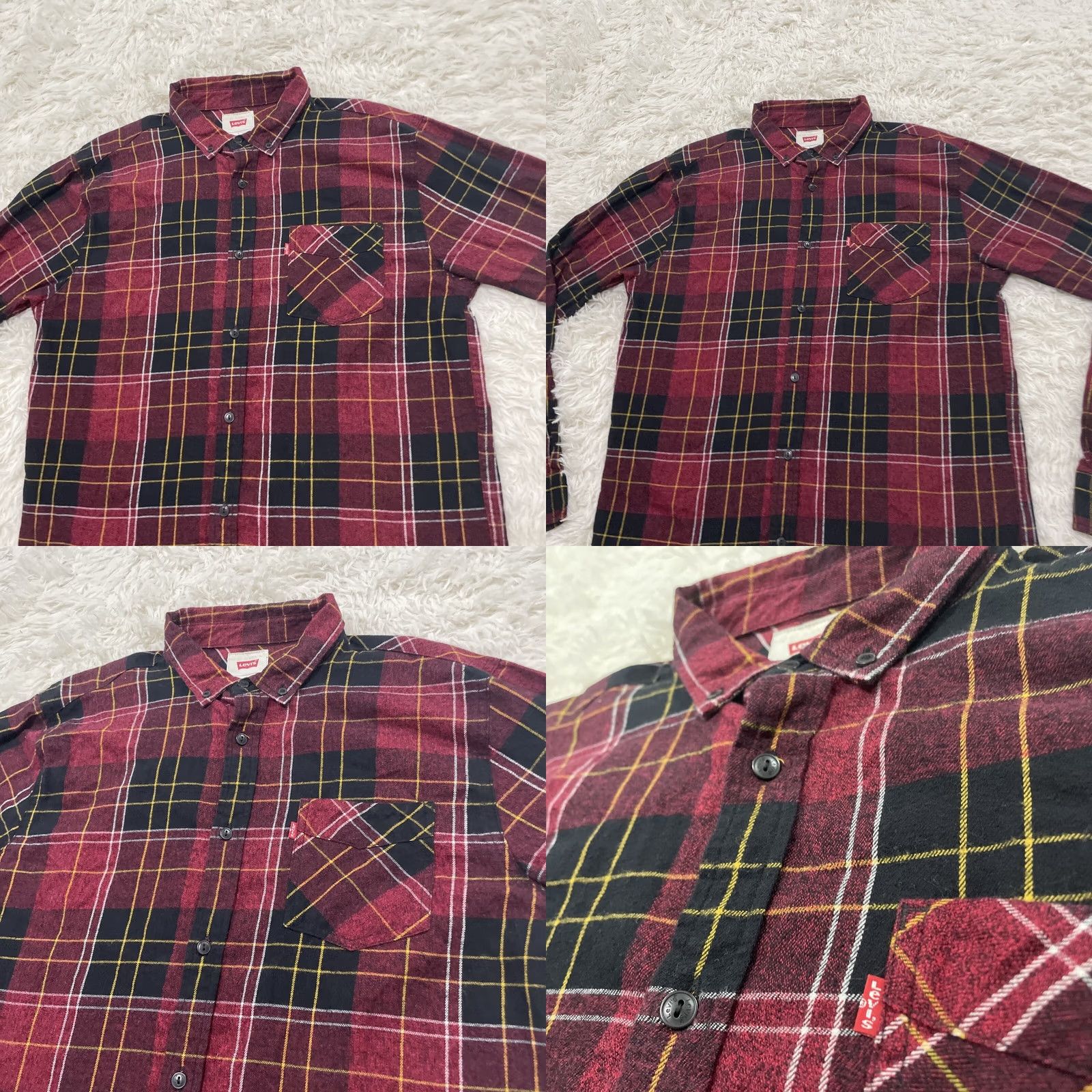 Levi's Levi's Flannel Shirt Men L Black Red Tab Rockabilly 90s Grunge Plaid Button-Up Casual Workwear Linen/Red Tab? Size US L / EU 52-54 / 3 - 9 Thumbnail