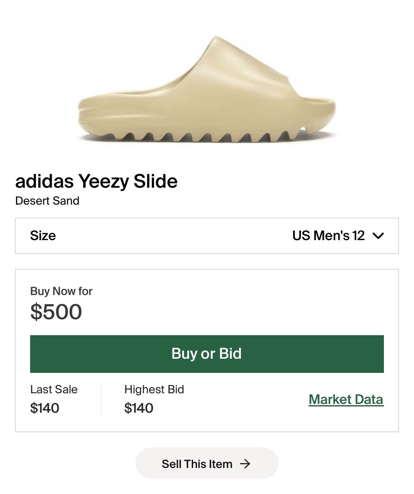 Adidas × Yeezy Yeezy Slide “Desert Sand” Size 12 Size US 12 / EU 45 - 8 Thumbnail