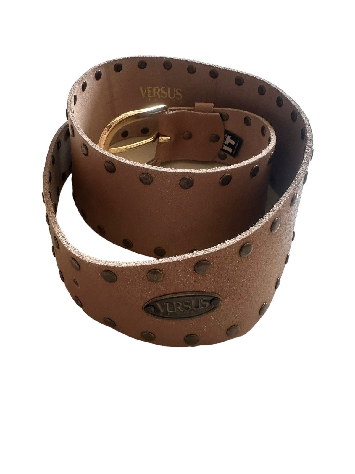 Genuine Leather × Versace × Versus Versace VERSUS VERSACE Leather Women Belt Size ONE SIZE - 3 Thumbnail