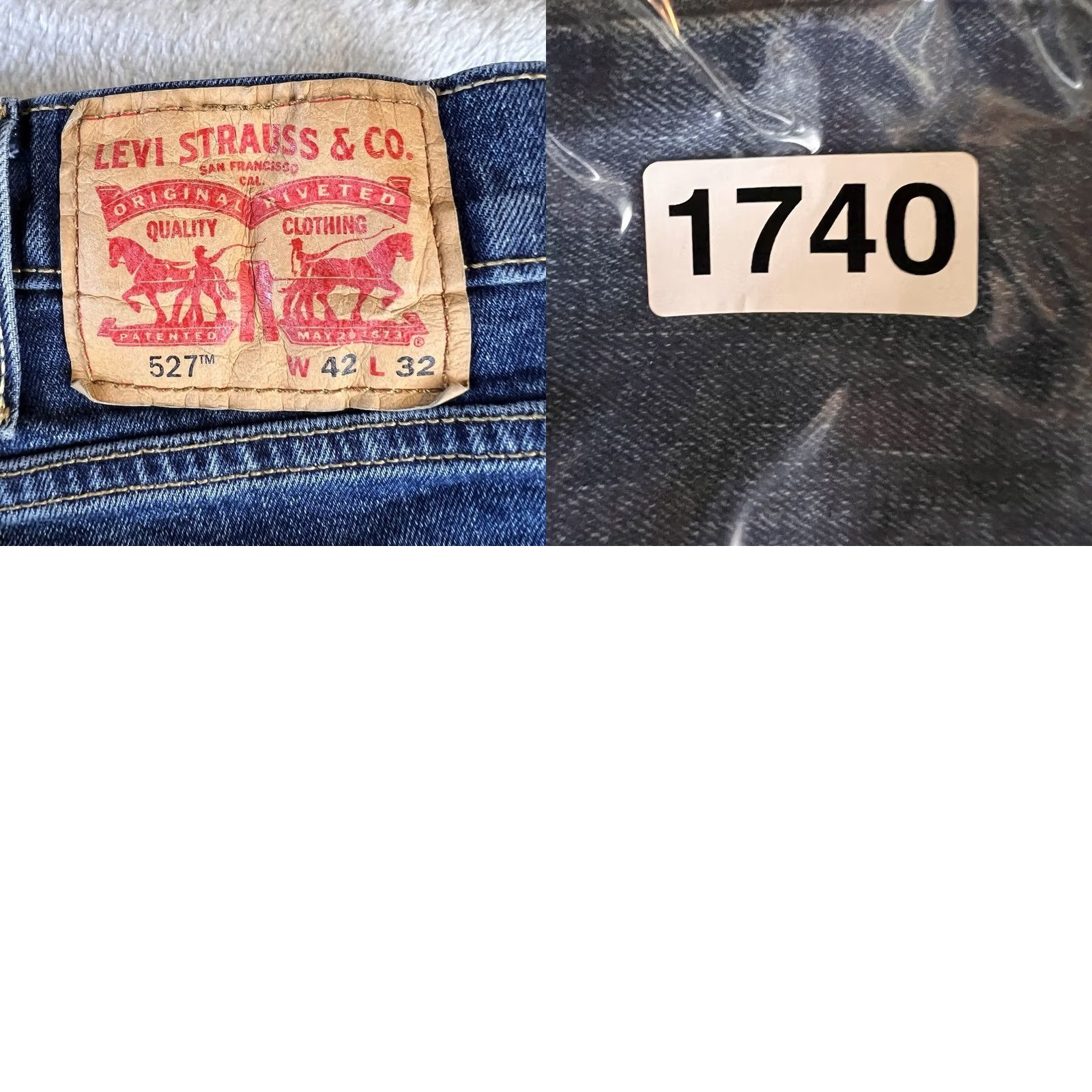 Levi's VINTAGE Levi’s 527 Bootcut Jeans Men 42x32 Blue Dark Distressed Cowboy Mens Jeans Distressed 42 32 Cowboy Theme Levi’s 527 Bootcut Jeans Men Size US 42 / EU 58 - 8 Thumbnail