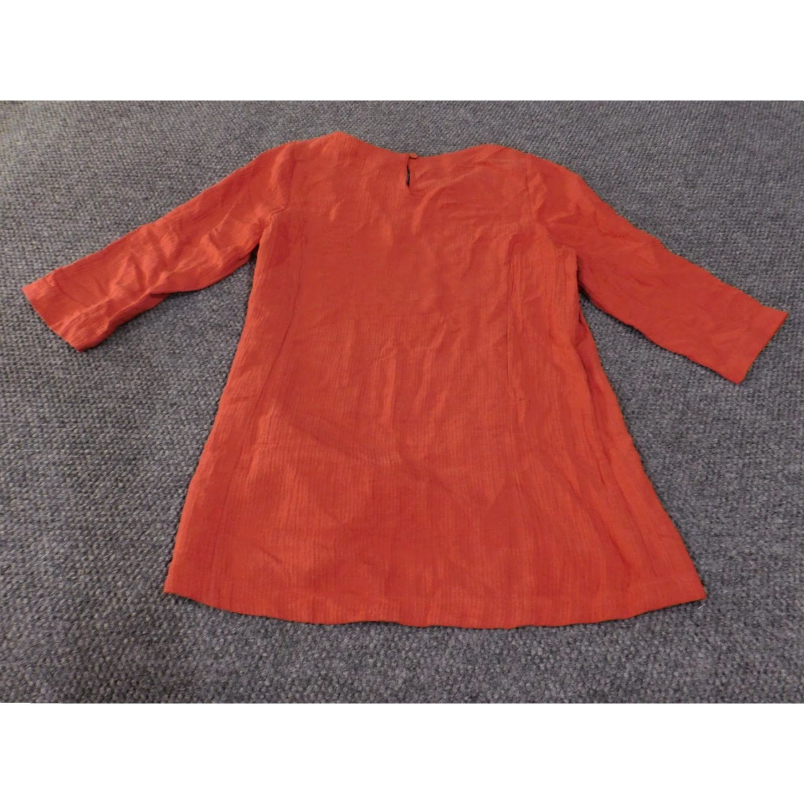 Soft Surroundings Soft Surroundings Blouse Tunic Womens Small Orange 3/4 Sleeve Button Detail Ramie Rayon Size S / US 4 / IT 40 - 7 Thumbnail