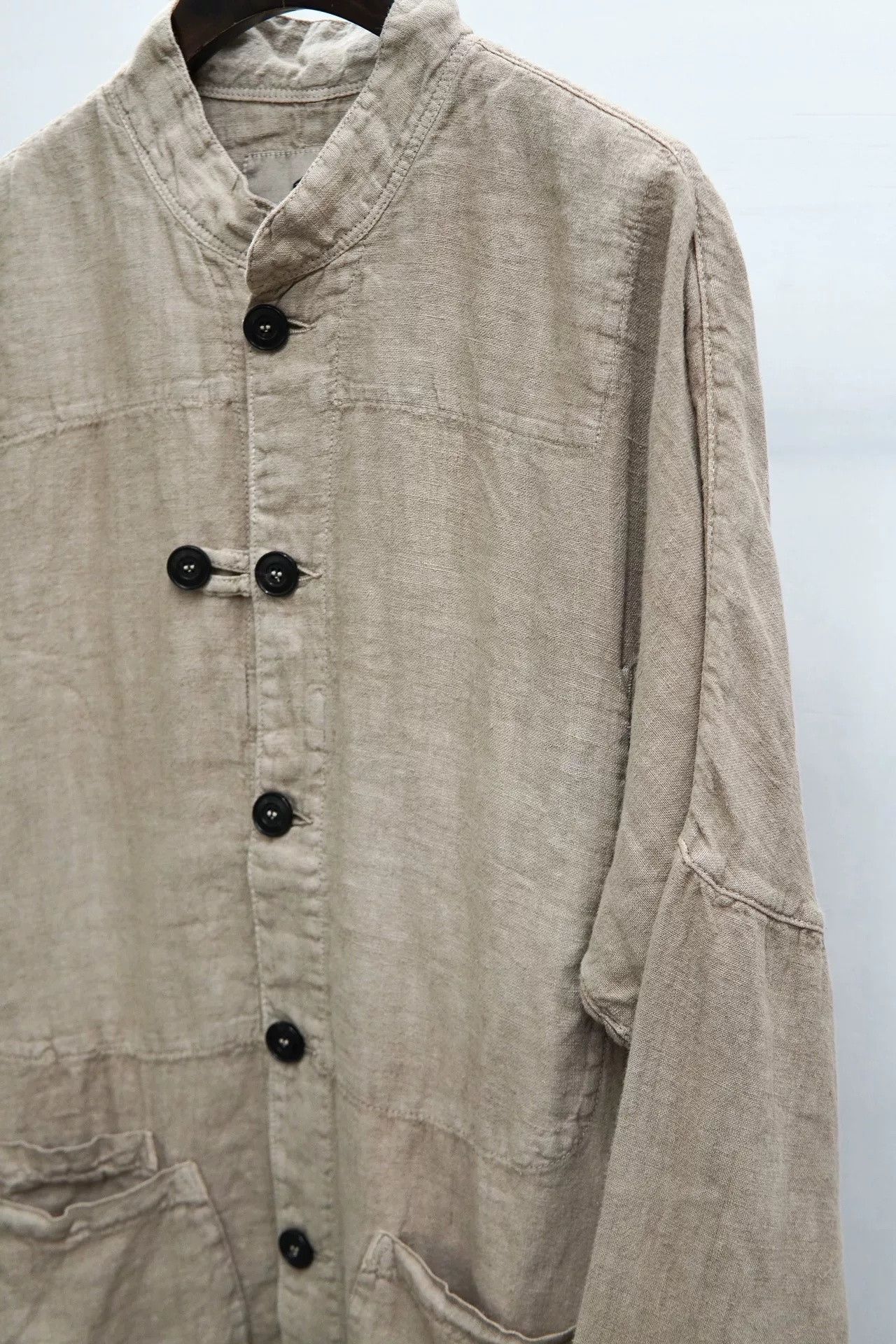 Bleu De Cocagne Linen Pocket Coat/ in Brown, Men's (Size M) — image 3 of 6