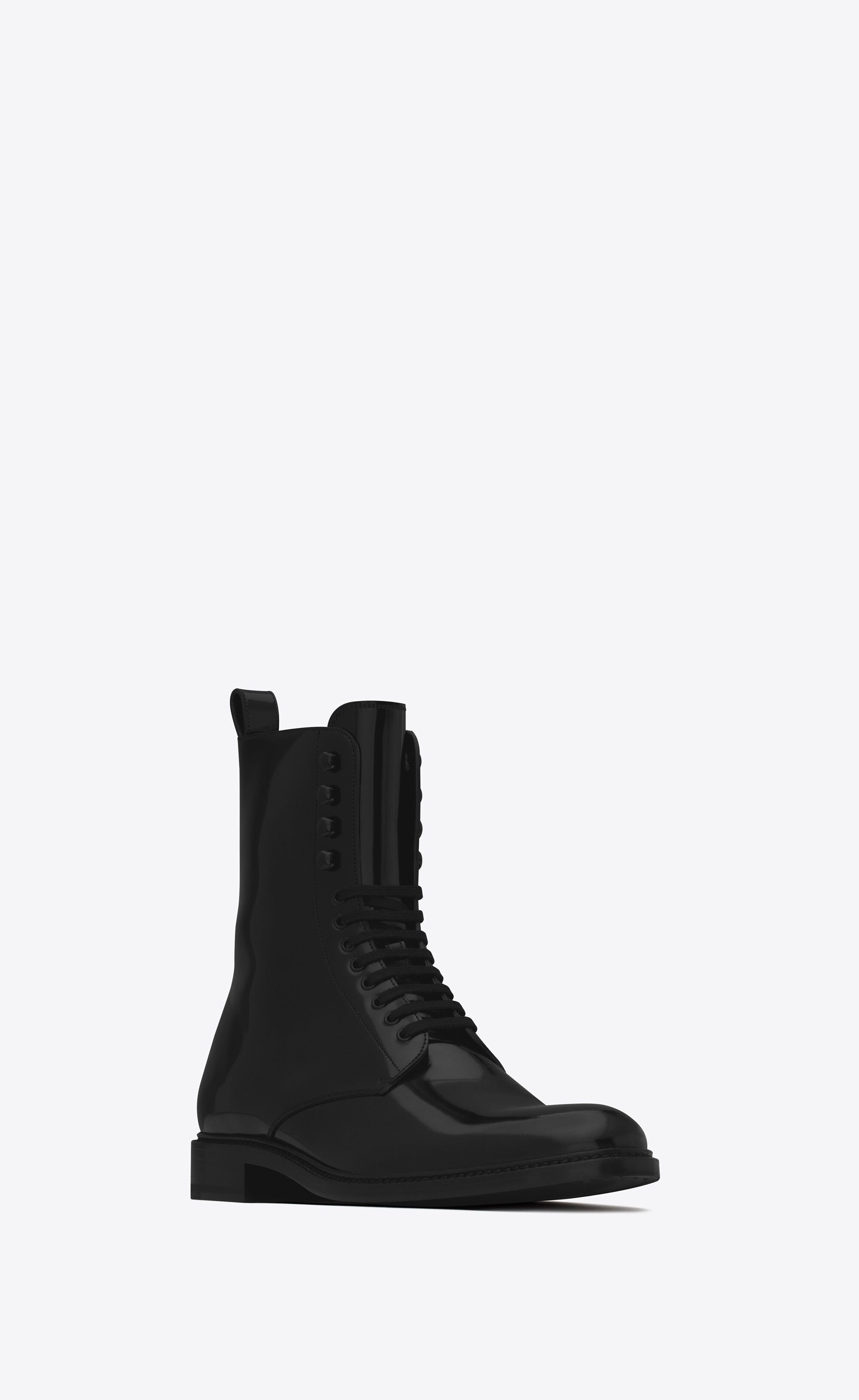 Saint Laurent Paris o1bcso1str1124 Army Laced Boots in Black Size US 7.5 / EU 40-41 - 2 Thumbnail