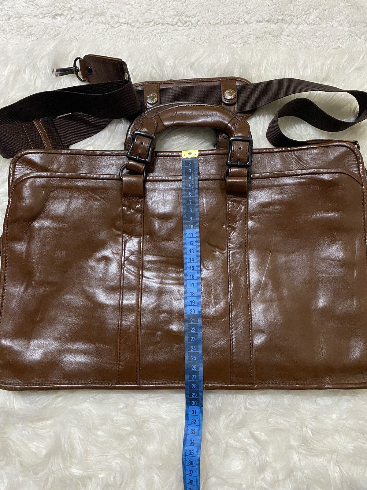 Leather × Porter × Vintage LUGGAGE LABEL LEATHER MESSENGER BAG BY PORTER YOSHIDA GROUP Size ONE SIZE - 19 Thumbnail