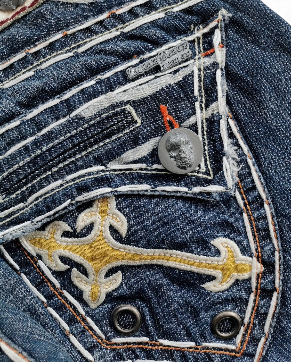 Other Flared Vintage Laguna Beach Big Stitch Denim Bootcut Jeans Size US 33 - 9 Thumbnail