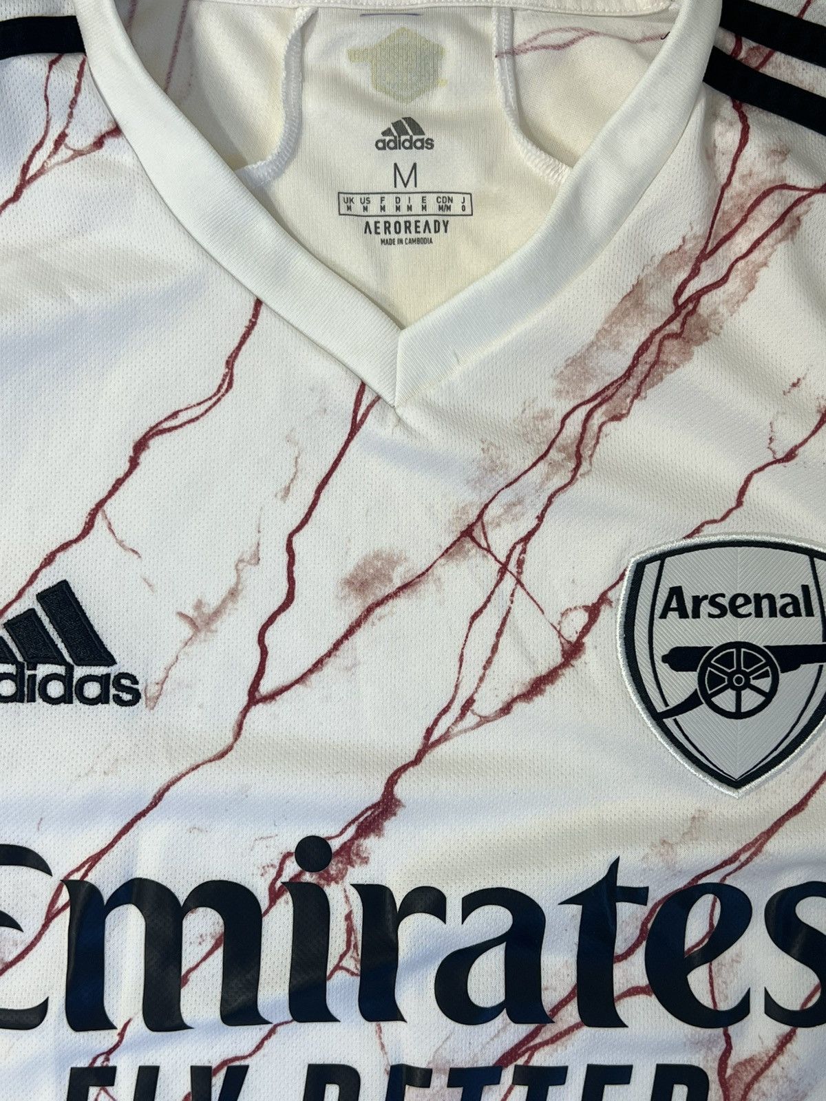 Adidas × Vintage Arsenal Away football shirt 2020 - 2021 Soccer Jersey London Size US M / EU 48-50 / 2 - 2 Thumbnail