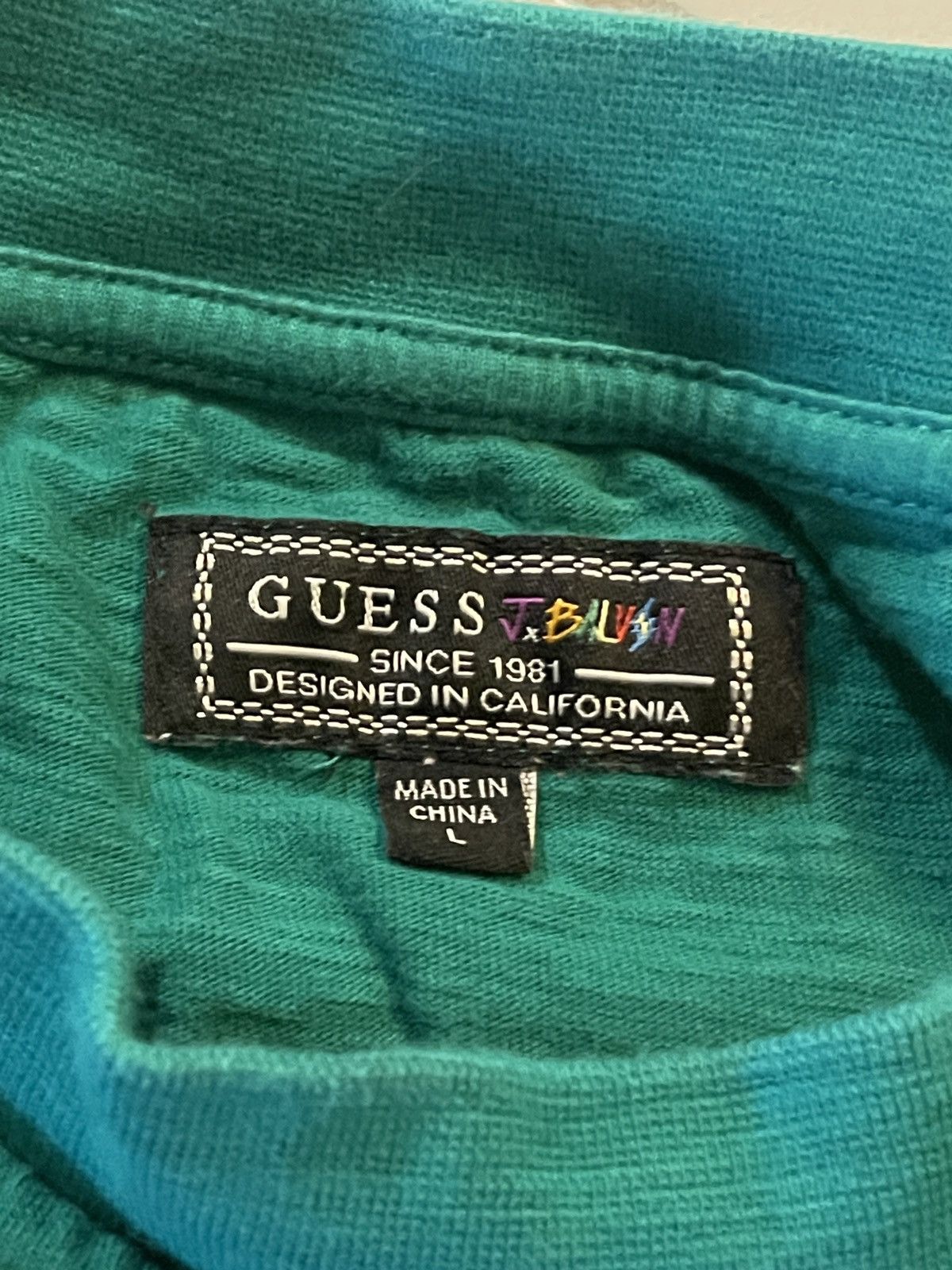 Guess × J Balvin Guess x J Balvin Color Block T Shirt Men Green Red Yellow Size US L / EU 52-54 / 3 - 3 Thumbnail
